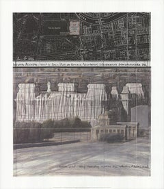 Javacheff Christo 'Wrapped Reichstag, Project for Berlin' 1985- Poster