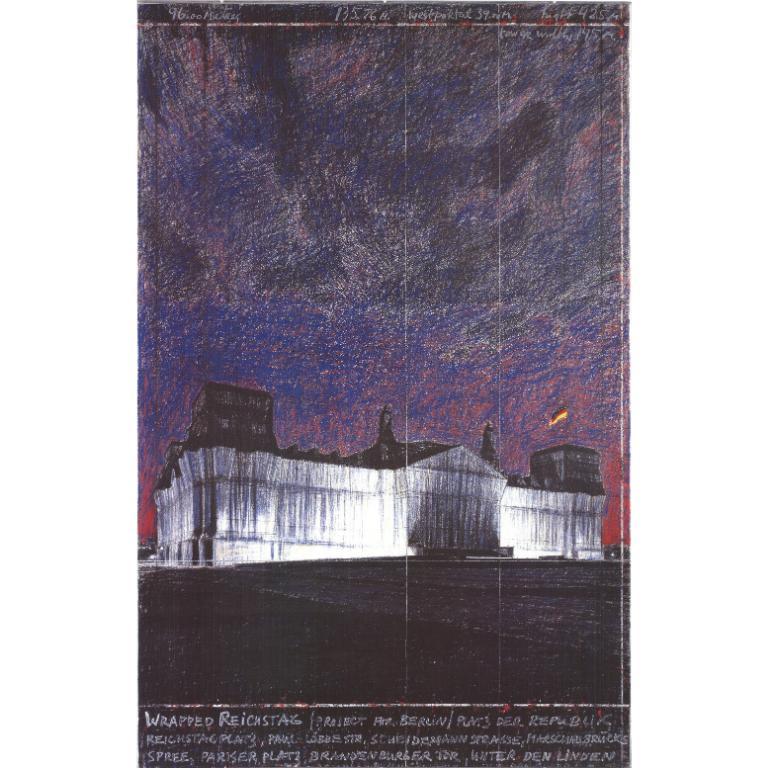 1993 'Wrapped Reichstag, Project for Berlin' - Contemporary Print by Javacheff Christo