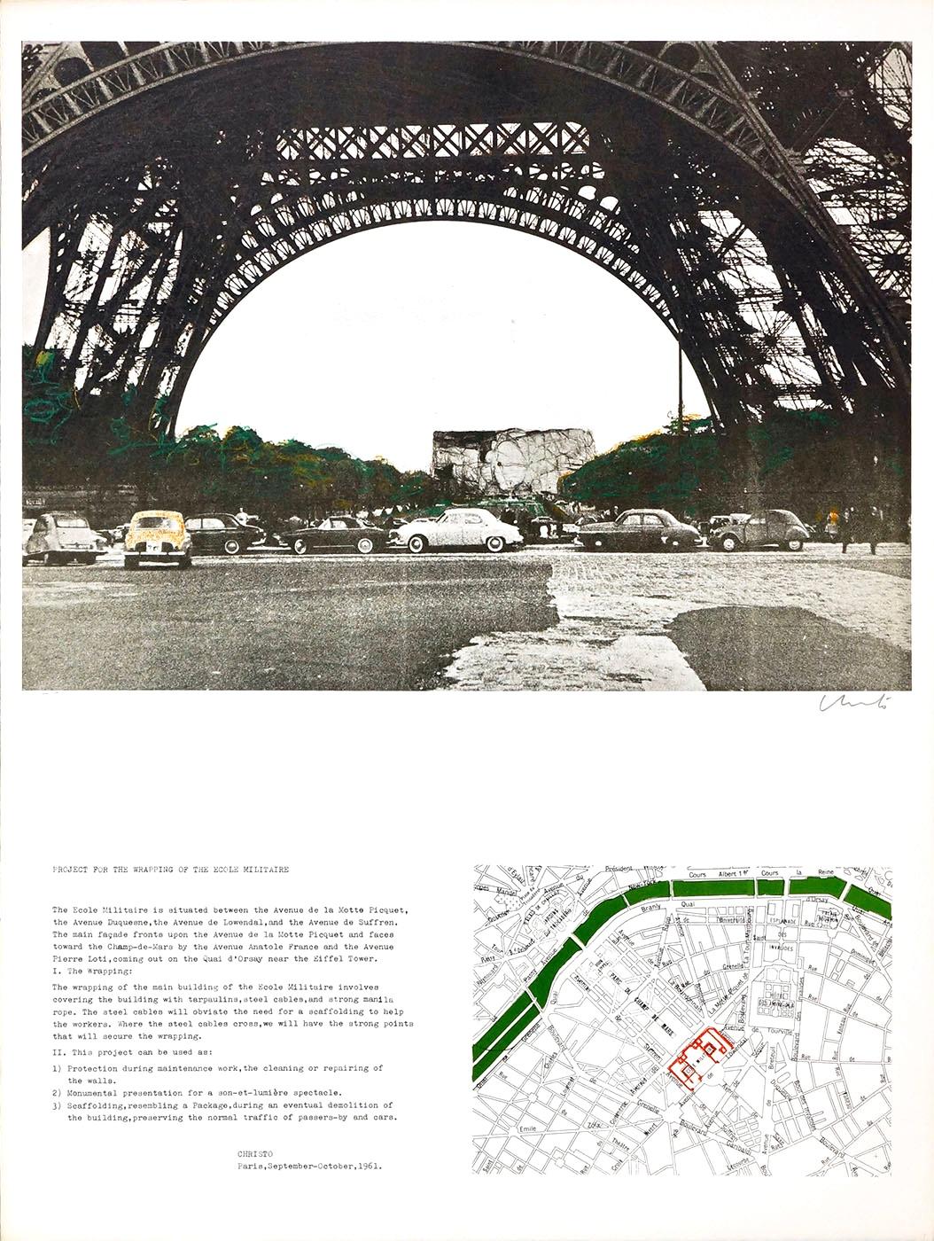 Project Ecole Militaire, Paris - Print by Javacheff Christo