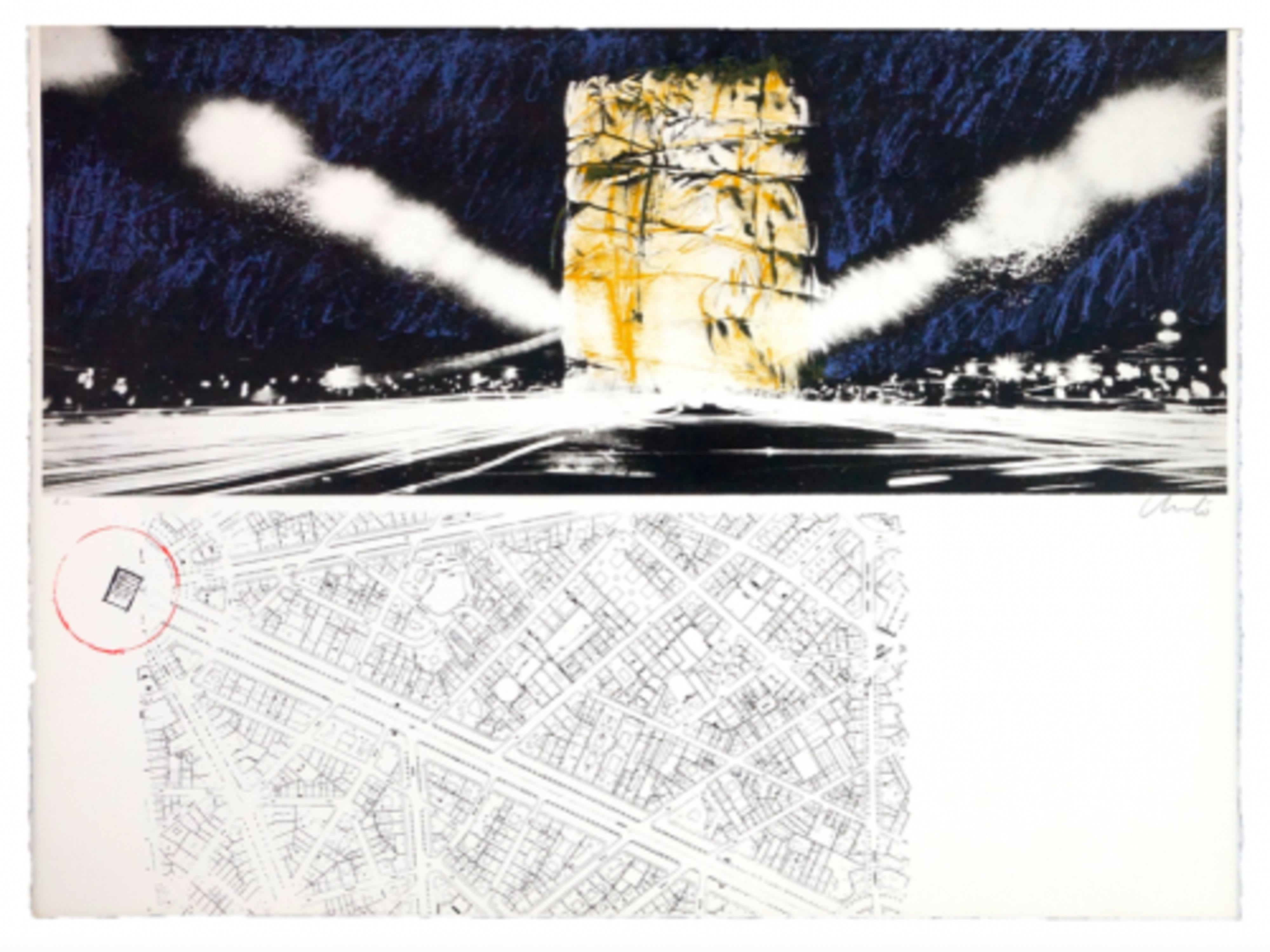 Project for the Arc de Triomphe, Paris - Print by Javacheff Christo