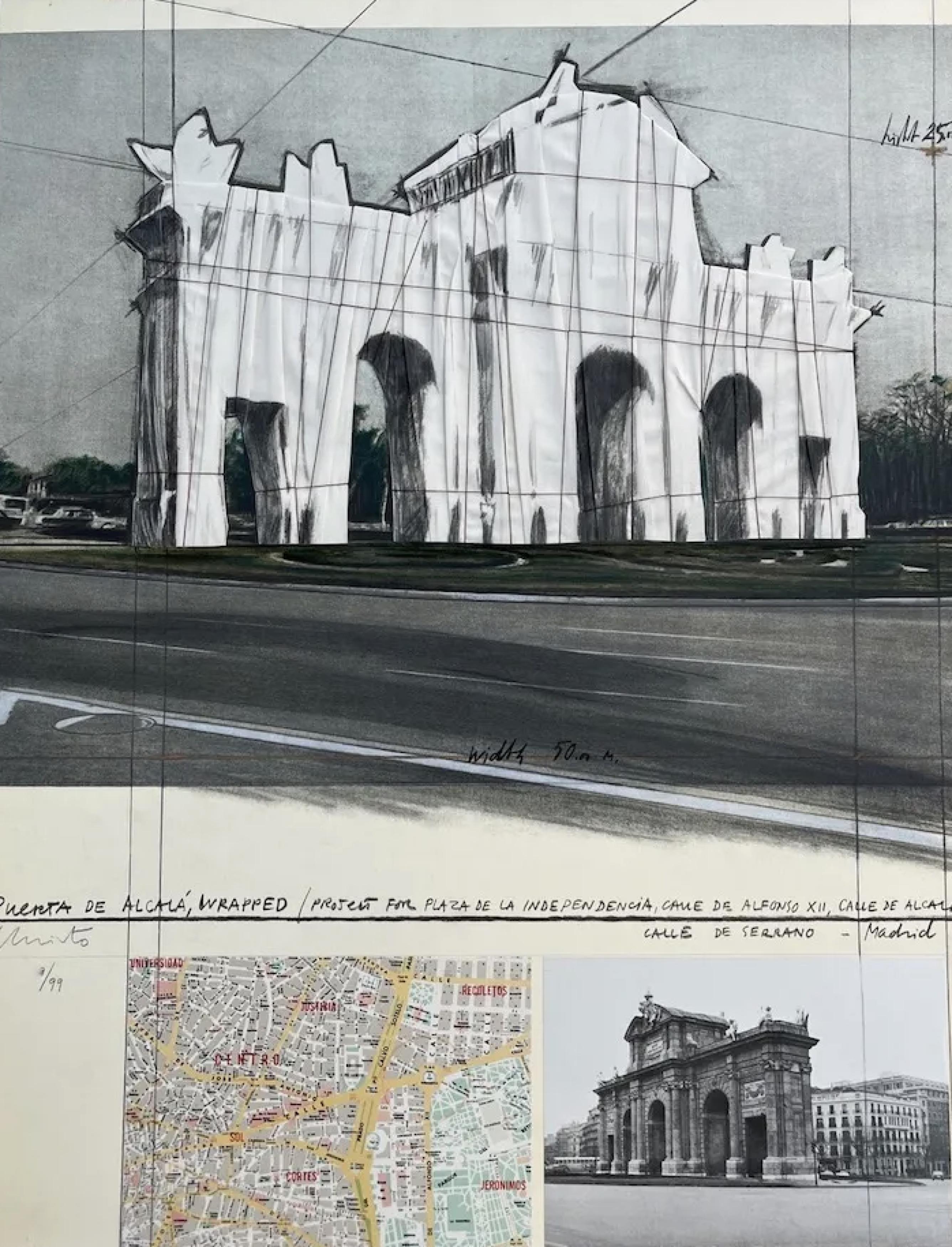 Puerta de Alcalá, envuelta /proyecto para Madrid - Print by Javacheff Christo