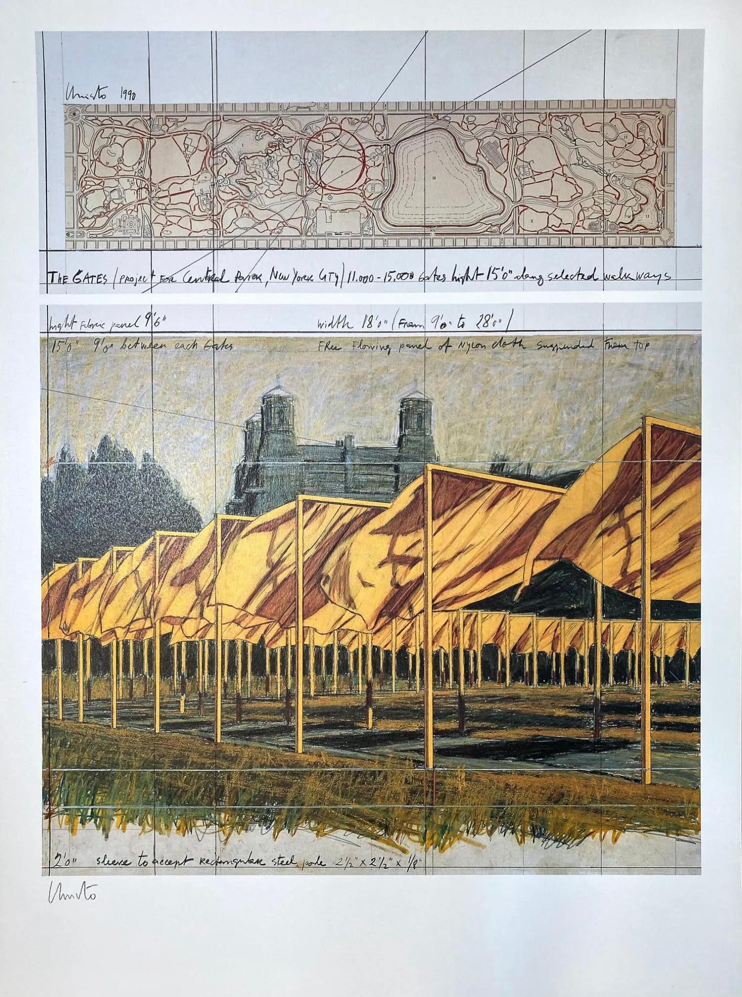 The Gates Project for Central Park (III) - Print by Javacheff Christo