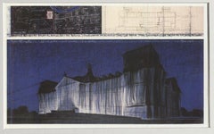 Wrapped Reichstag, Project for Berlin Print, Vintage, Framed, 1995