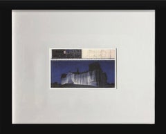 Wrapped Reichstag, Project for Berlin Print, Vintage, Framed, 1995