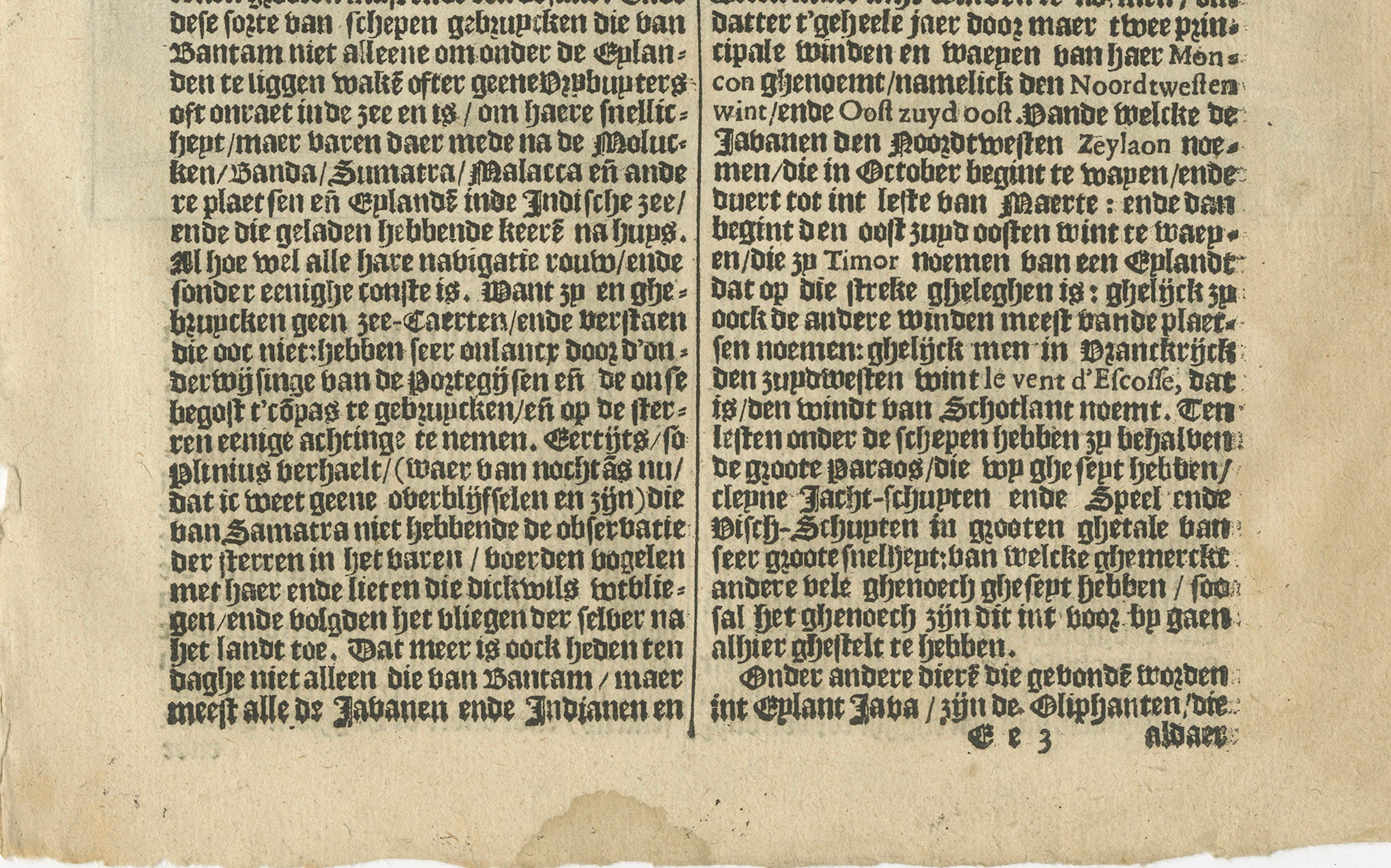 Engraved Javanese and Malay Ships near Bantam, from Pontanus’ Amsterdam History, 1611 For Sale