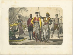 Javanese Court Scene – Musician, Dancer, and Sultan’s Guard, c.1845