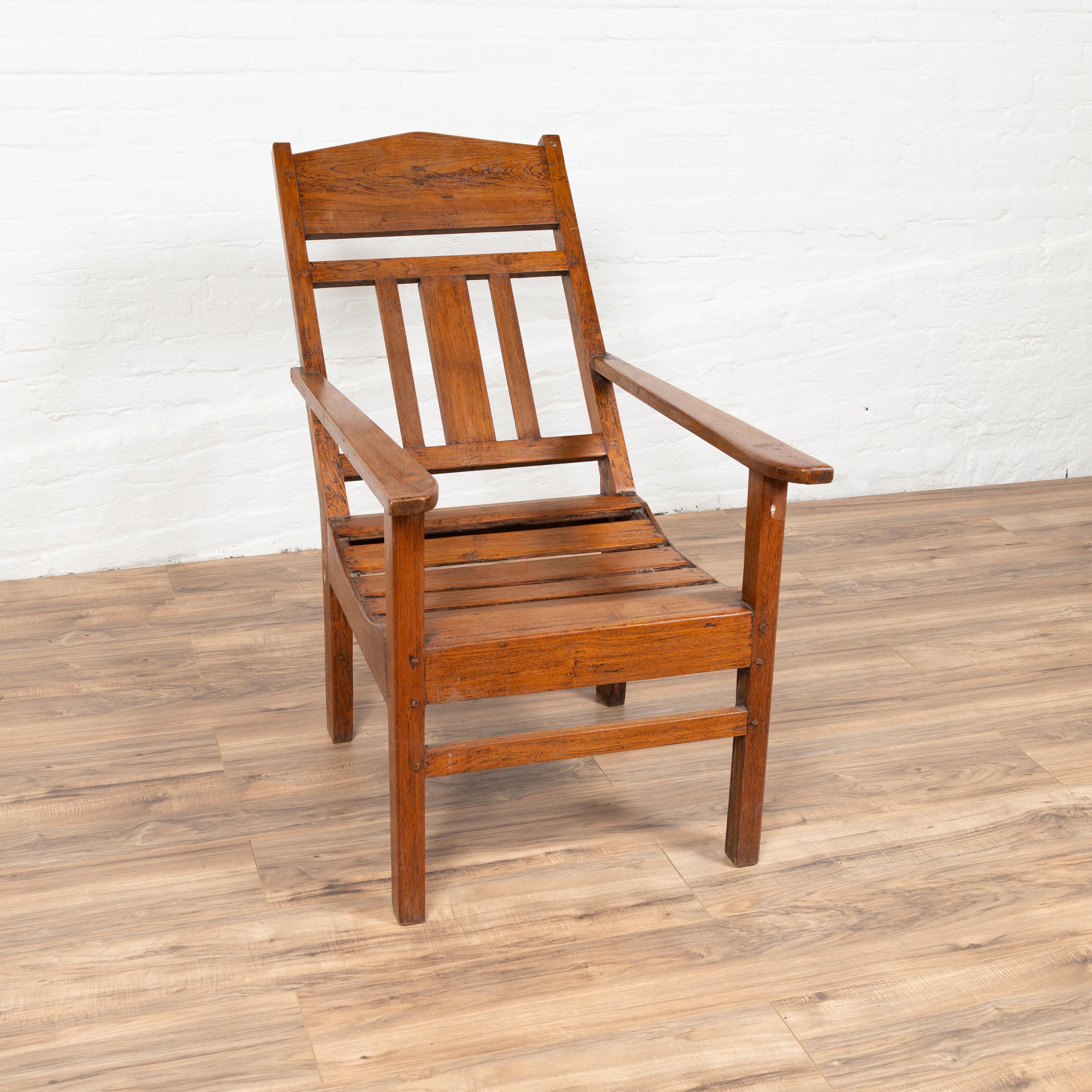 wooden slanting chair