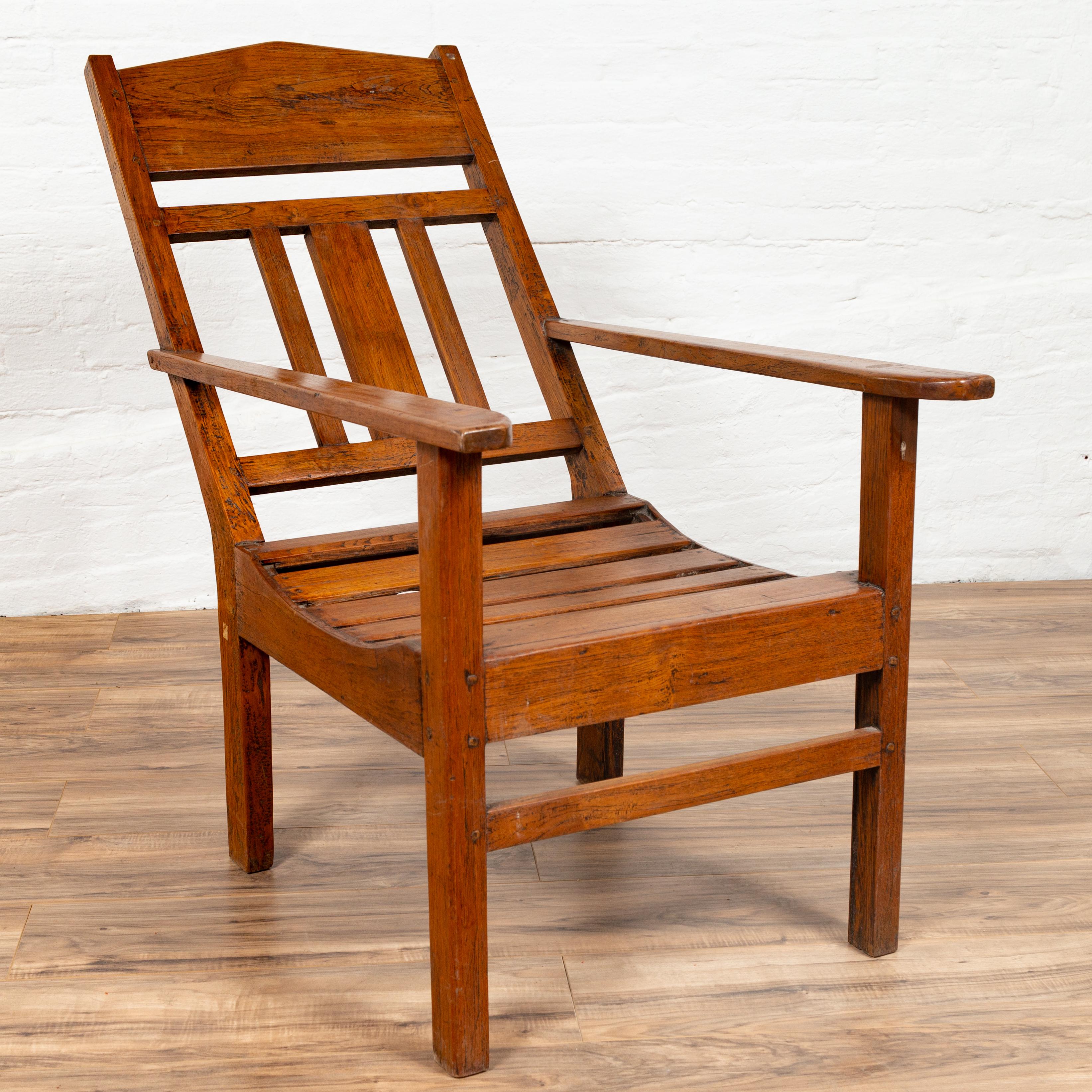 wood long chair