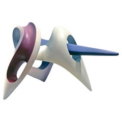 Javelin, Abstract Sculpture, Brightly Colored Intertwined Geometric Form