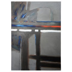 Javelin von William Metclaf 1986 Abstraktes Acryl-Ölgemälde Expressionismus