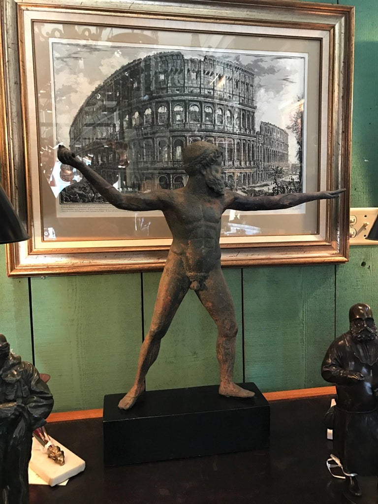 Bronze Statue of Zeus of Artemisia Greek God Figure Sculpture Art