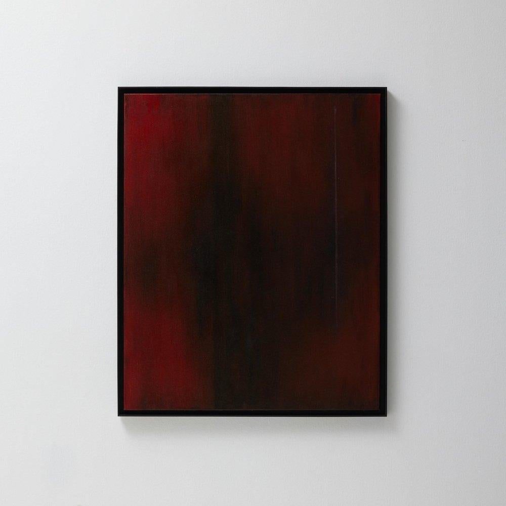 Javier Agudo, Mid-Century Modern Inspired Abstract Painting, Oil on Canvas A deeply atmospheric abstract oil on canvas by Spanish artist Javier Agudo, created circa 2015. 

This powerful composition is rooted in the tradition of mid-century modern