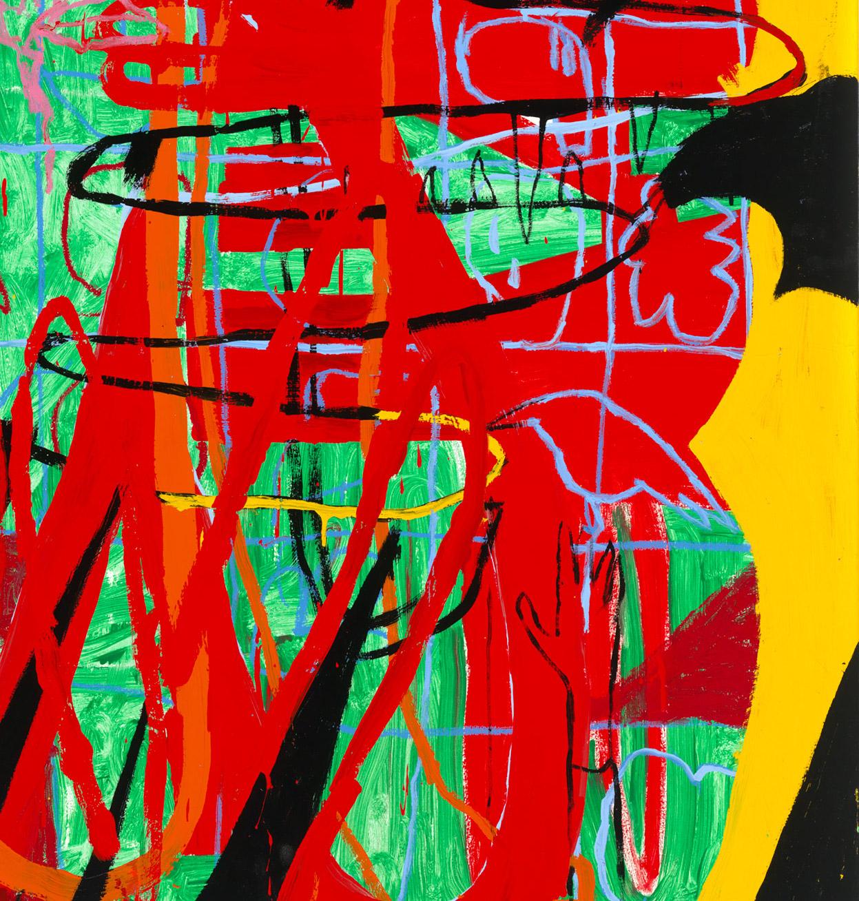 Hamsa - 72 x 60 Zoll - abstraktes expressionistisches Öl auf Leinwand – Painting von Javier Arizmendi-Kalb