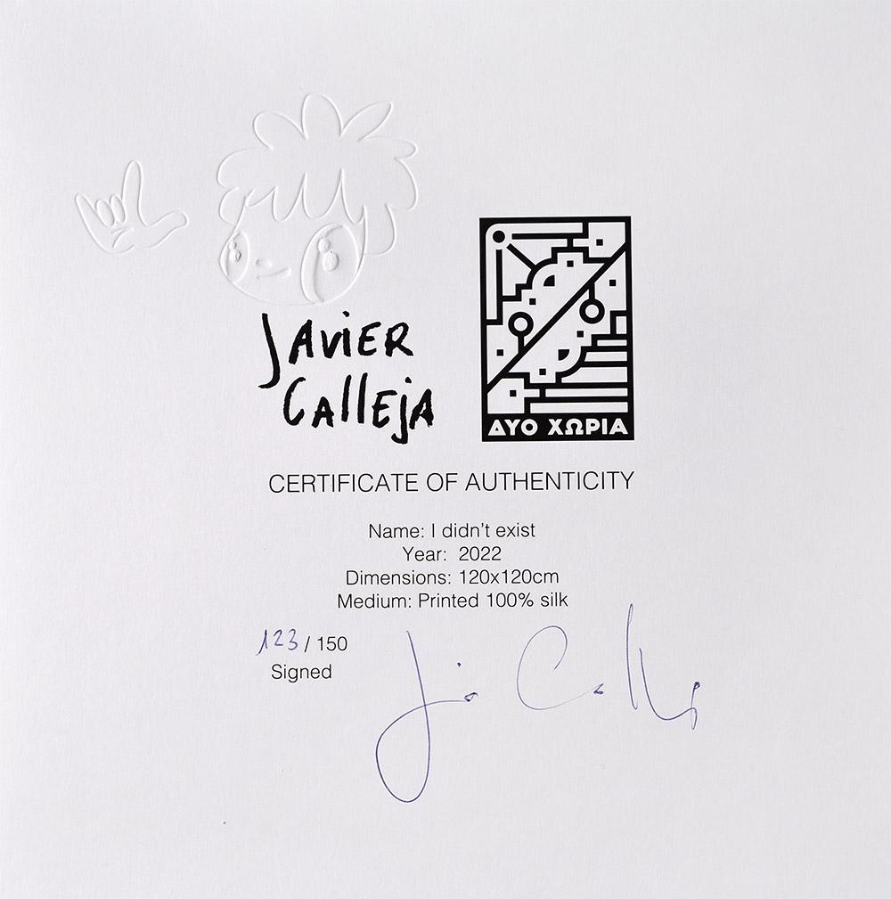 Écharpe JAVIER CALLEJA - Écharpe en édition limitée I DIDN'T EXIST (IL N'existe pas) - Mode moderne en vente 1