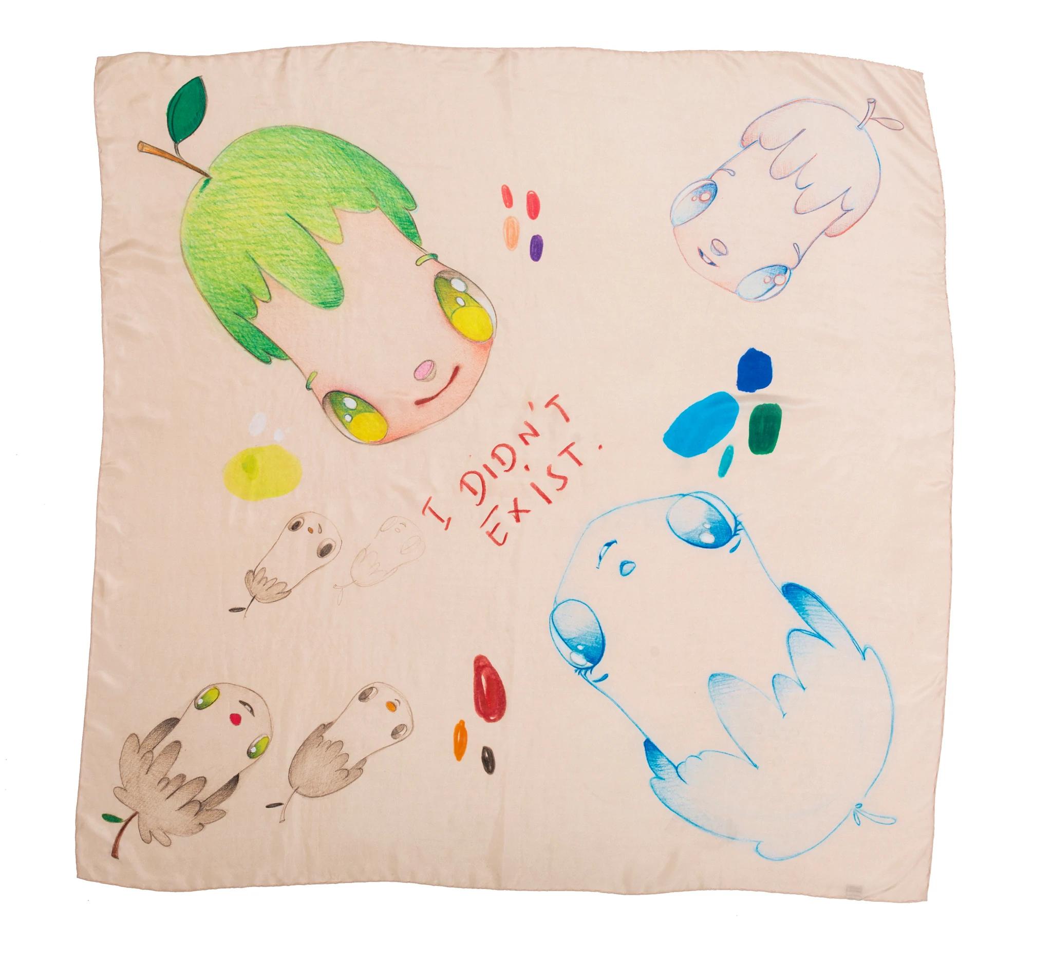 Javier Calleja Figurative Print – JAVIER CALLEJA – Schal in limitierter Auflage I DIDN'T EXIST Moderne Anime-Mode