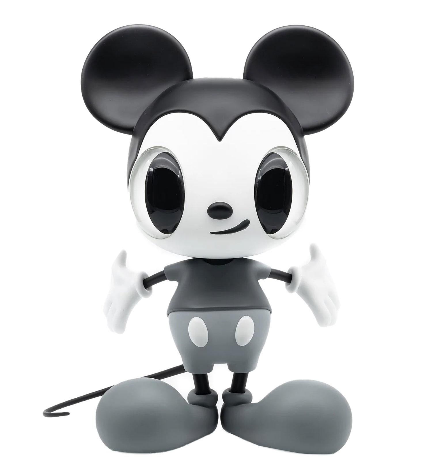 Javier Calleja Little Mickey Grey: 
A standout limited edition Javier Calleja Mickey Mouse art toy created by the artist in conjunction with the noted 2021 Japan  exhibition, “Mickey Mouse Now and Future,” at Parco Museum Tokyo (sponsored by The