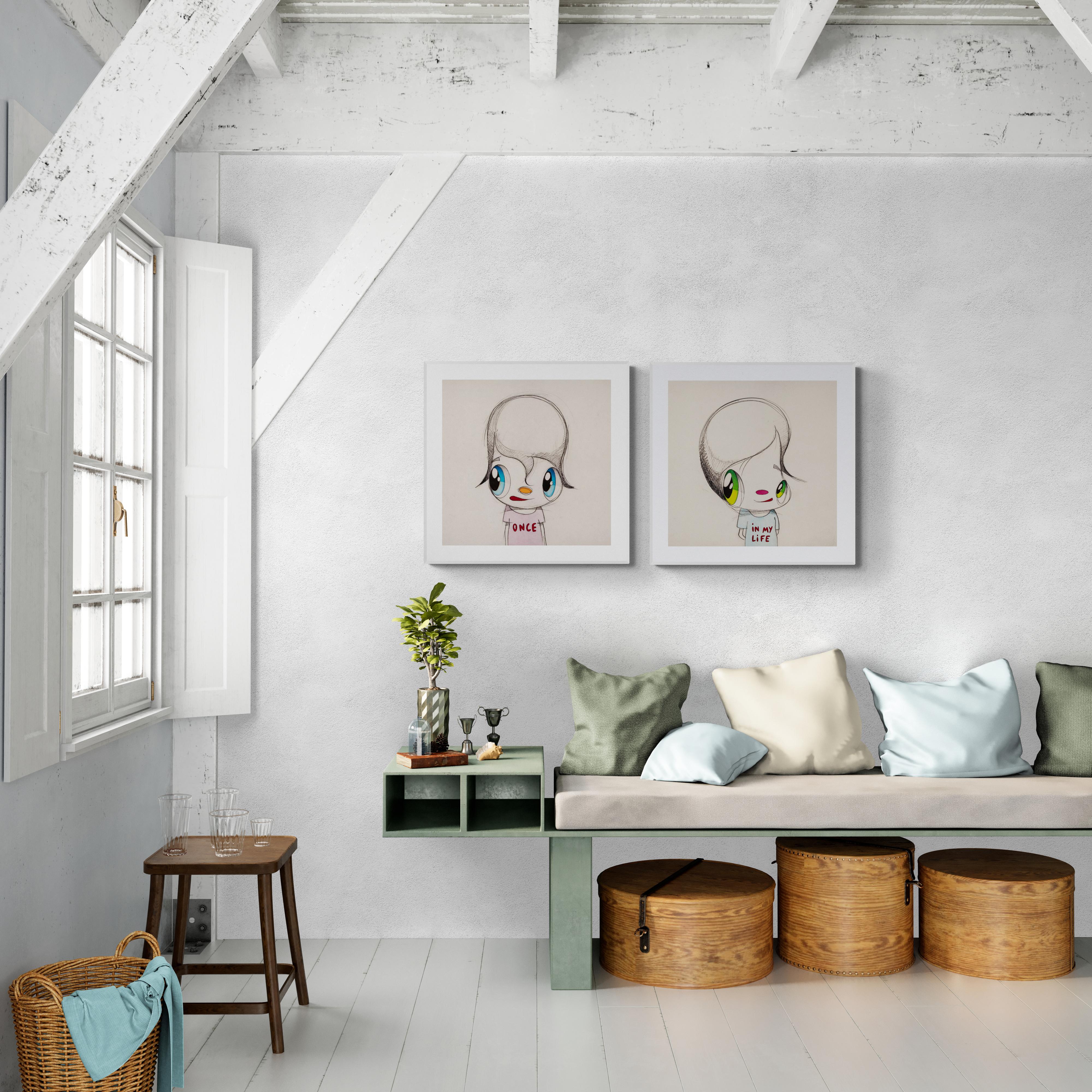 JAVIER CALLEJA - ONCE IN MY LIFE (DIPTYCH) Édition limitée dessin animé moderne en vente 8