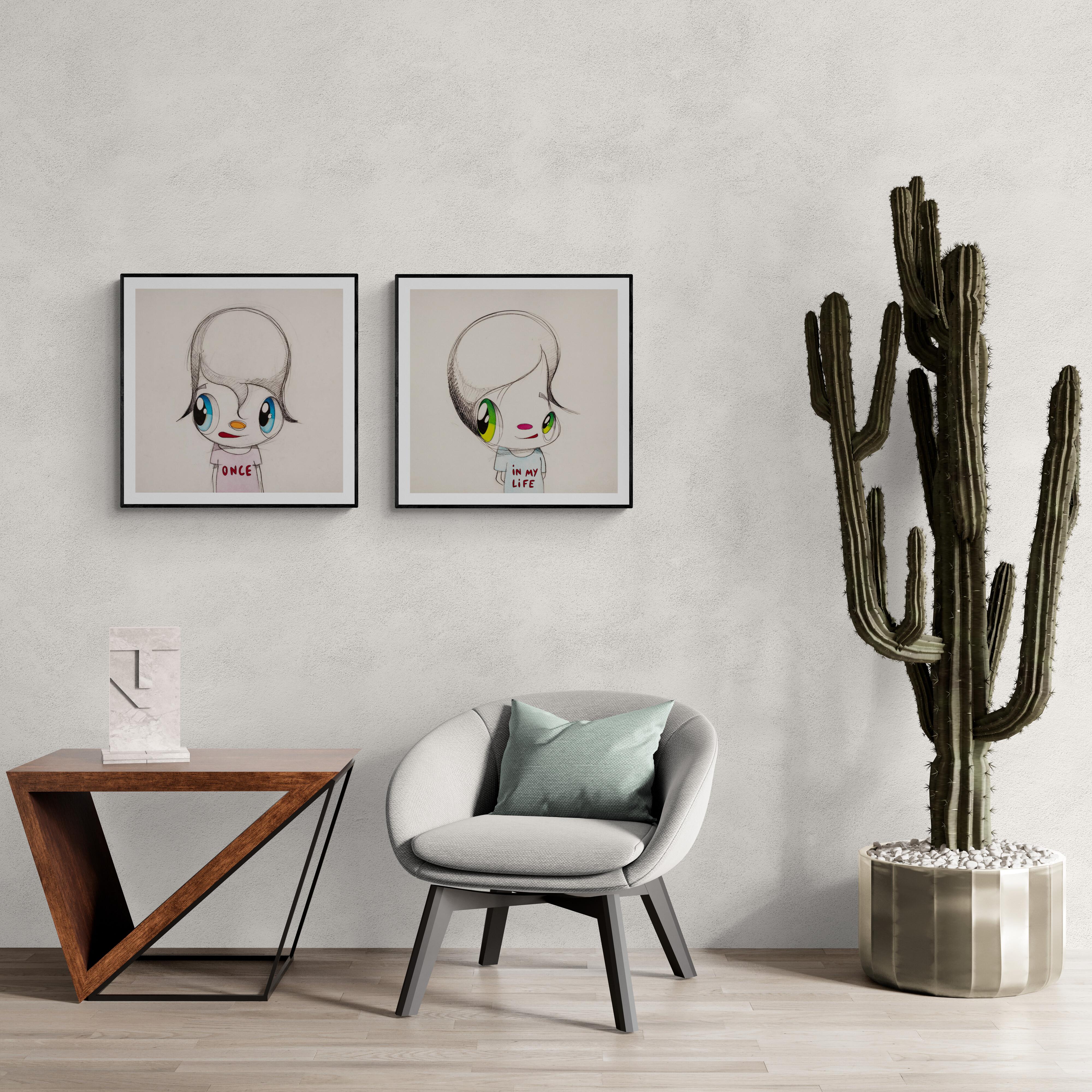 JAVIER CALLEJA - ONCE IN MY LIFE (DIPTYCH) Édition limitée dessin animé moderne en vente 9