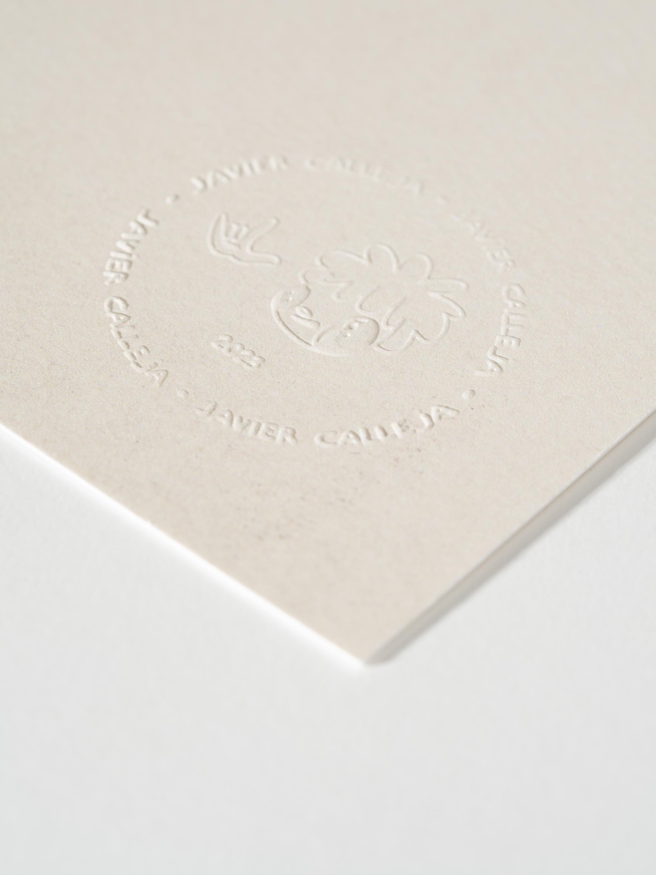 JAVIER CALLEJA - ONCE IN MY LIFE (DIPTYQUE)
Date de création : 2023
Support : Deux tirages hybrides de pigments UV à plat avec sérigraphie, vernis et gaufrages sur papier Somerset
Édition : Une fois - 980 ; Dans ma vie - 970
Taille : 53,7 x 55 cm