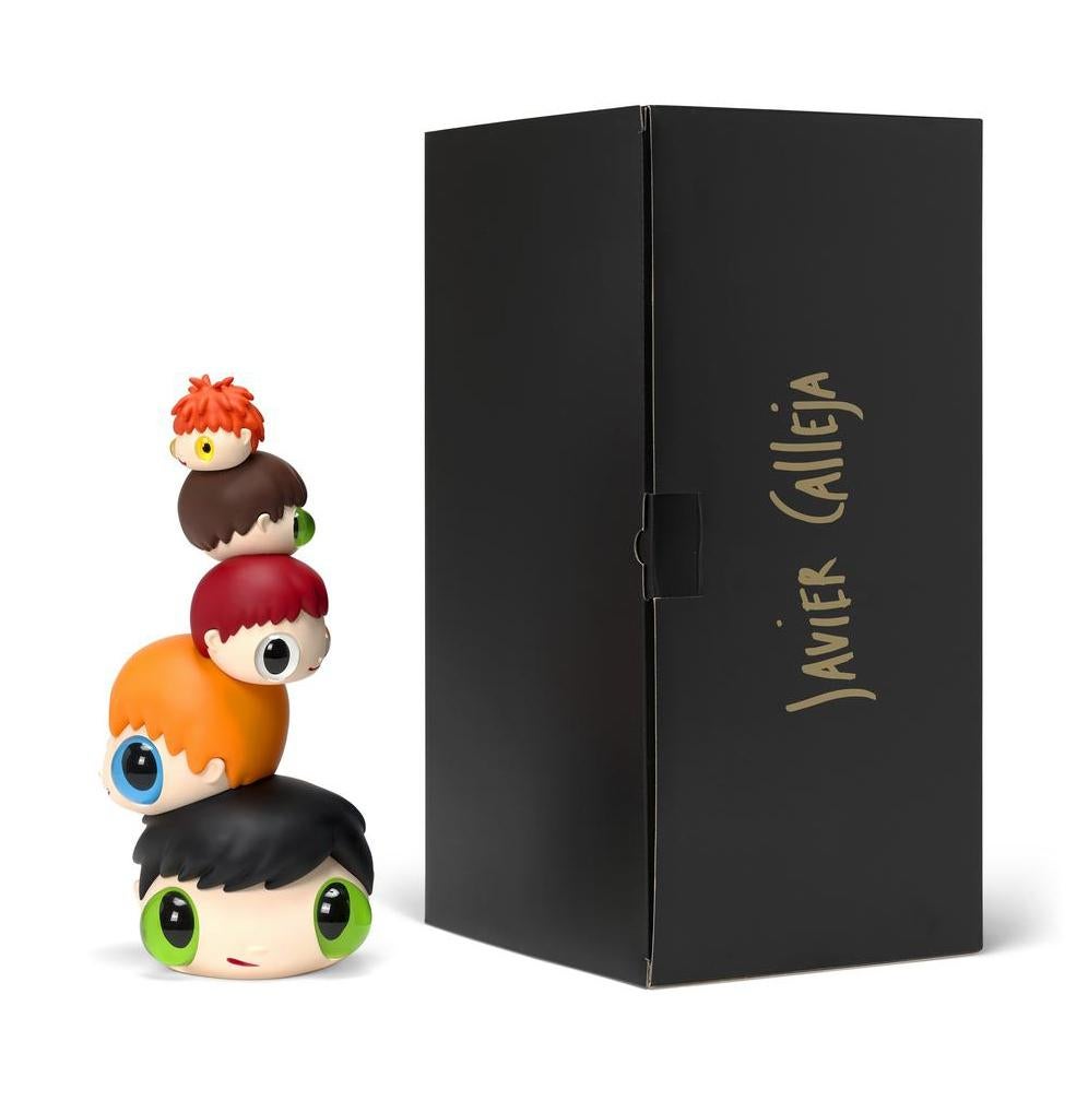 Javier Calleja Abstract Sculpture – Heads Limited Edition Skulptur, Mischtechnik, unsigniert, 2020, gerahmt