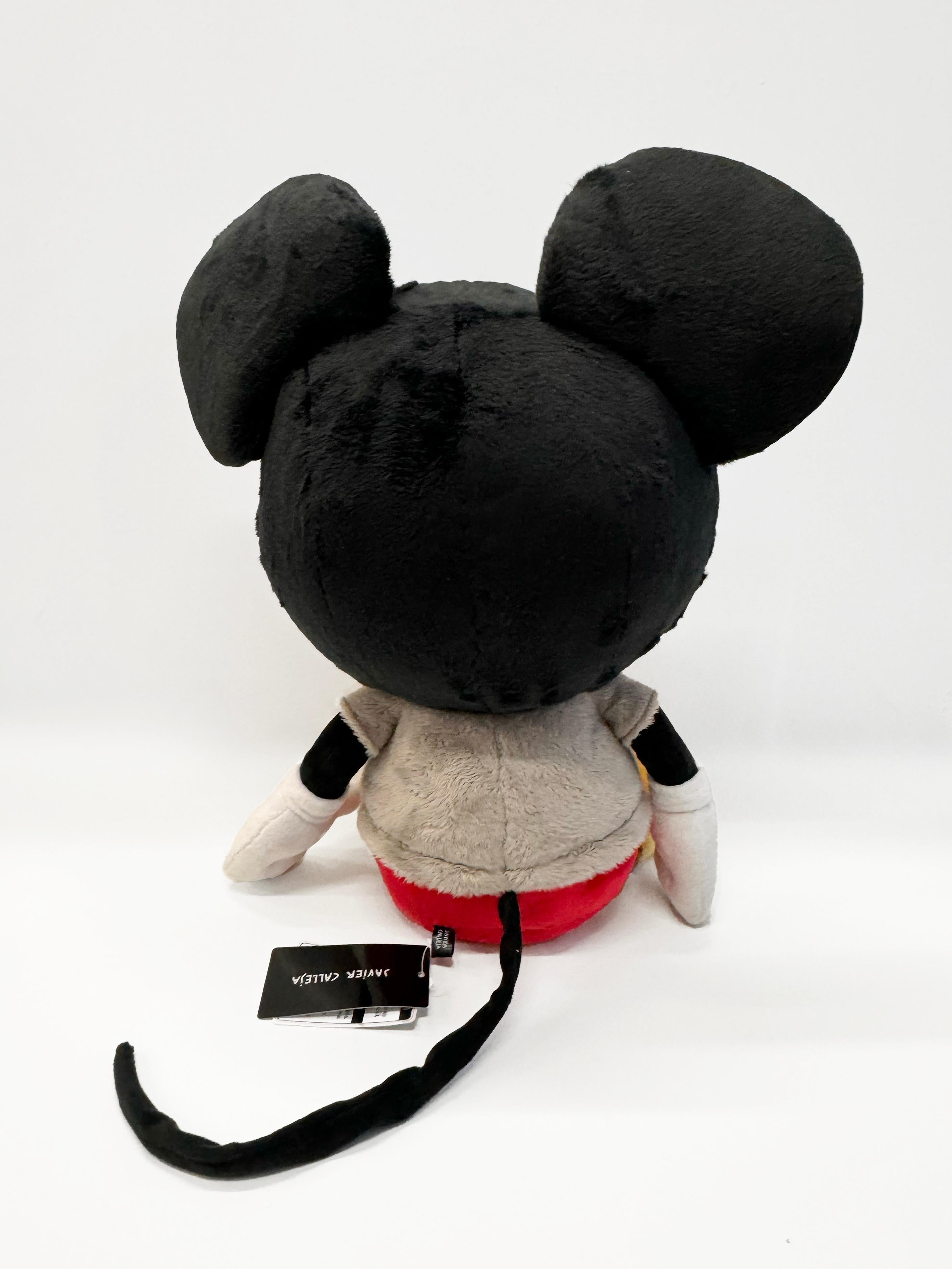 Javier Calleja Little Mickey Plush (set of 2):
Standout, highly decorative limited edition Javier Calleja Mickey Mouse art toys created by Calleja in conjunction with the noted 2021 Japan  exhibition, “Mickey Mouse Now and Future,” at Parco Museum