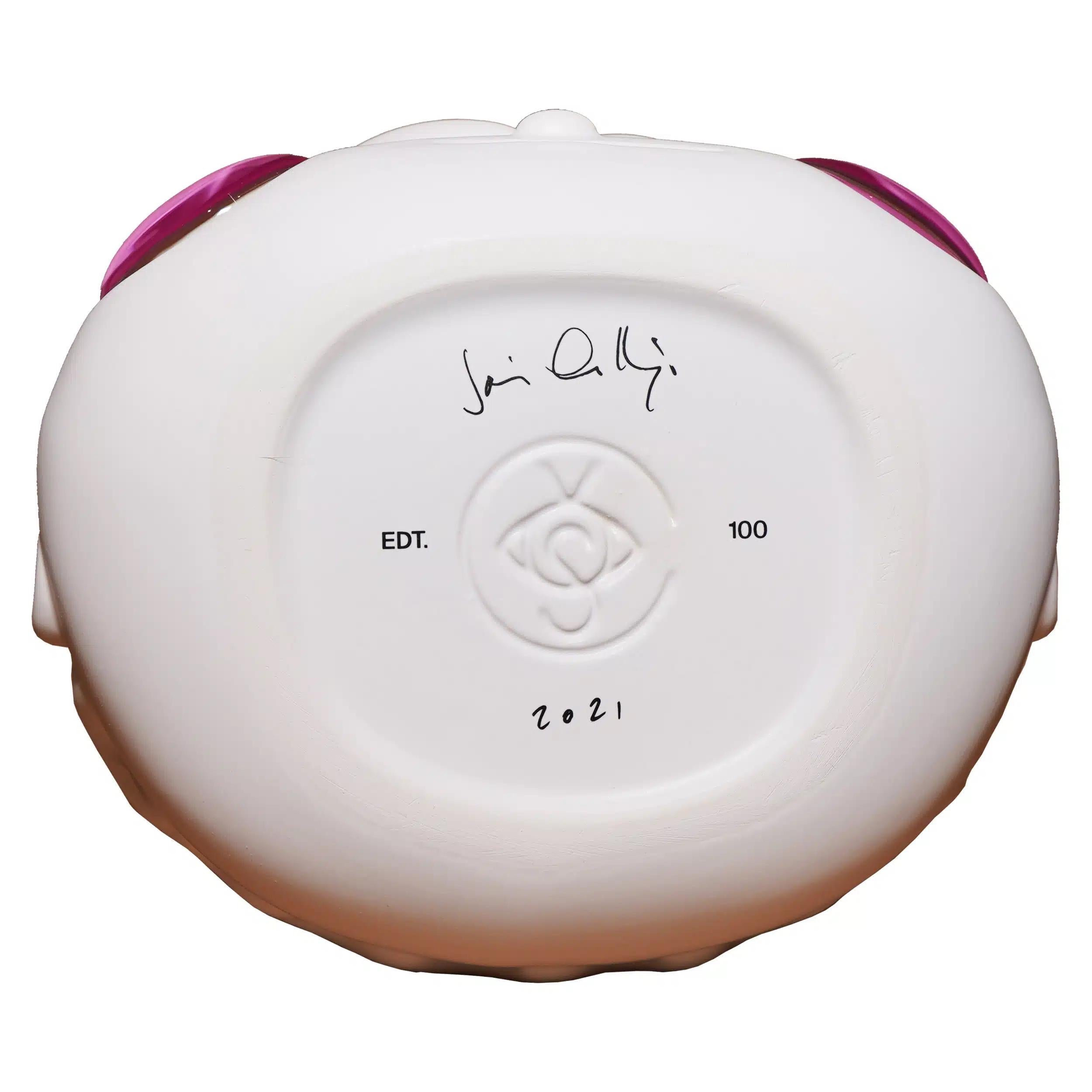 JAVIER CALLEJA - Pop Top' Planter Pot (Pink Eyes)
Date of creation: 2021
Medium: Ceramic, crystal
Edition: 100
Size: 17 x 21 x 18 cm
Condition: In perfect conditions, brand new
Condition: In mint condition, brand new and never framed
The Pot Pop Top