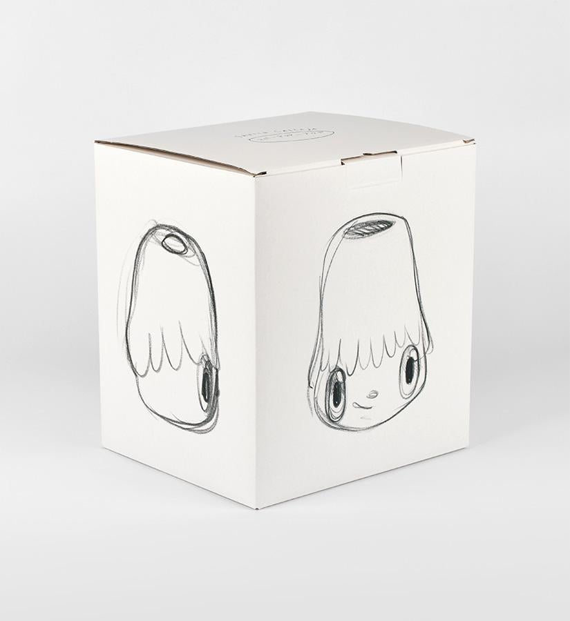 JAVIER CALLEJA Vaso di fiori bianchi 'Pot Pop Top' (occhi blu) Design moderno limitato in vendita 1