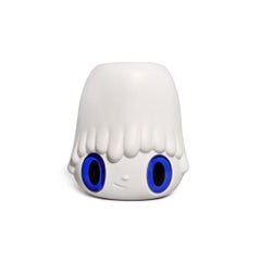 JAVIER CALLEJA Pot Pop Top' White Flower Vase (Blue Eyes) Limited Modern Design
