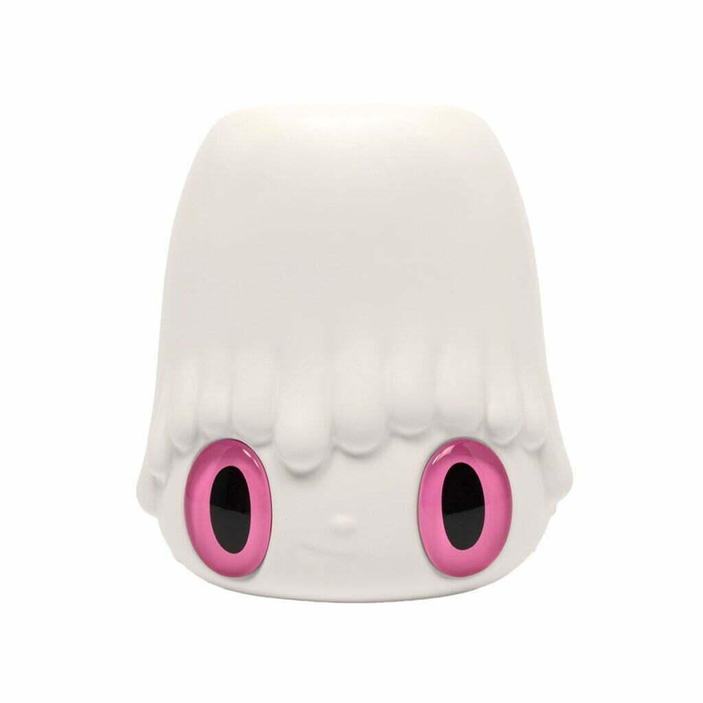 JAVIER CALLEJA Jarrón de flores blancas "Pot Pop Top" (ojos rosas) Diseño moderno limitado
