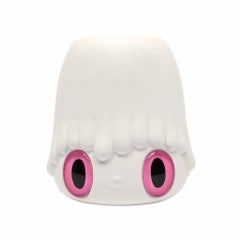 JAVIER CALLEJA Pot Pop Top' White Flower Vase (Pink Eyes) Limited Modern Design