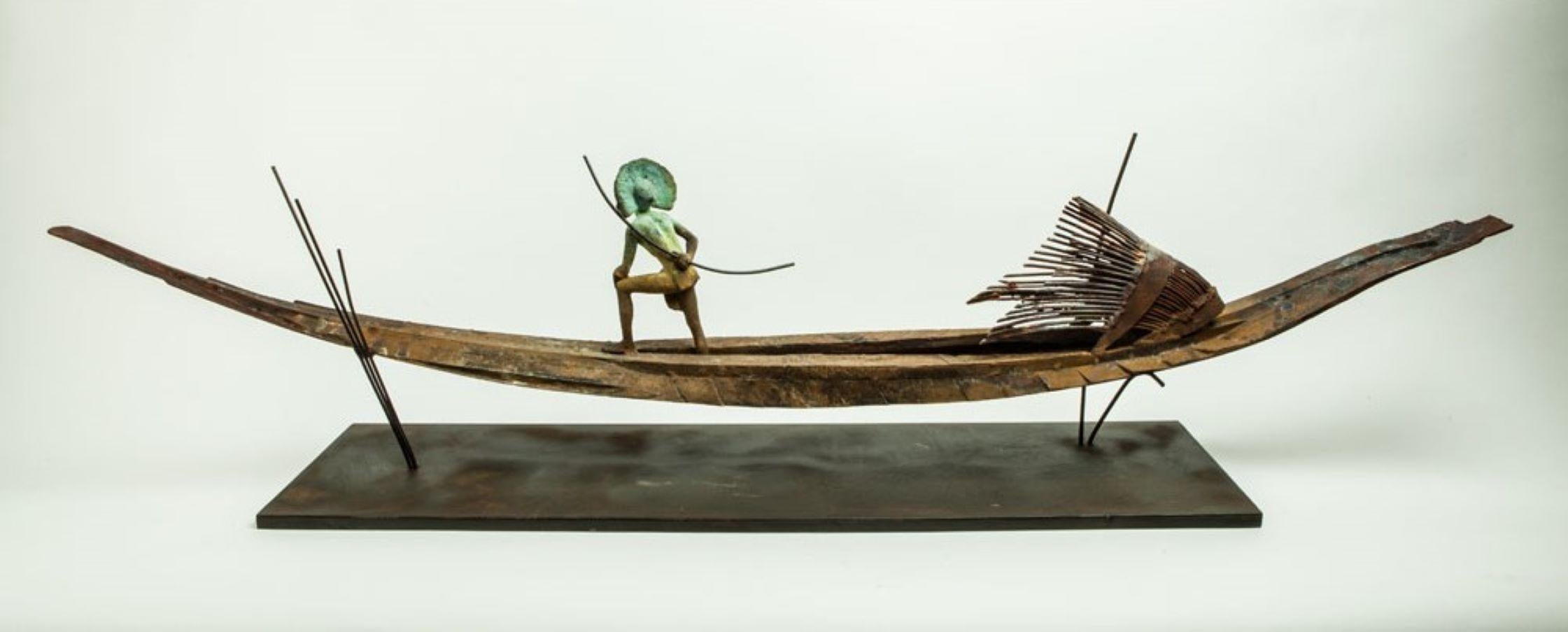 Amazonas - contemporáneo, escultura animal, bronce, hierro, s. XXI - Sculpture de Javier de la Rosa