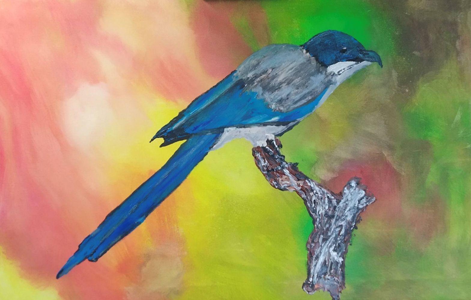 Figurative Painting Javier Gonzalez - Oiseau