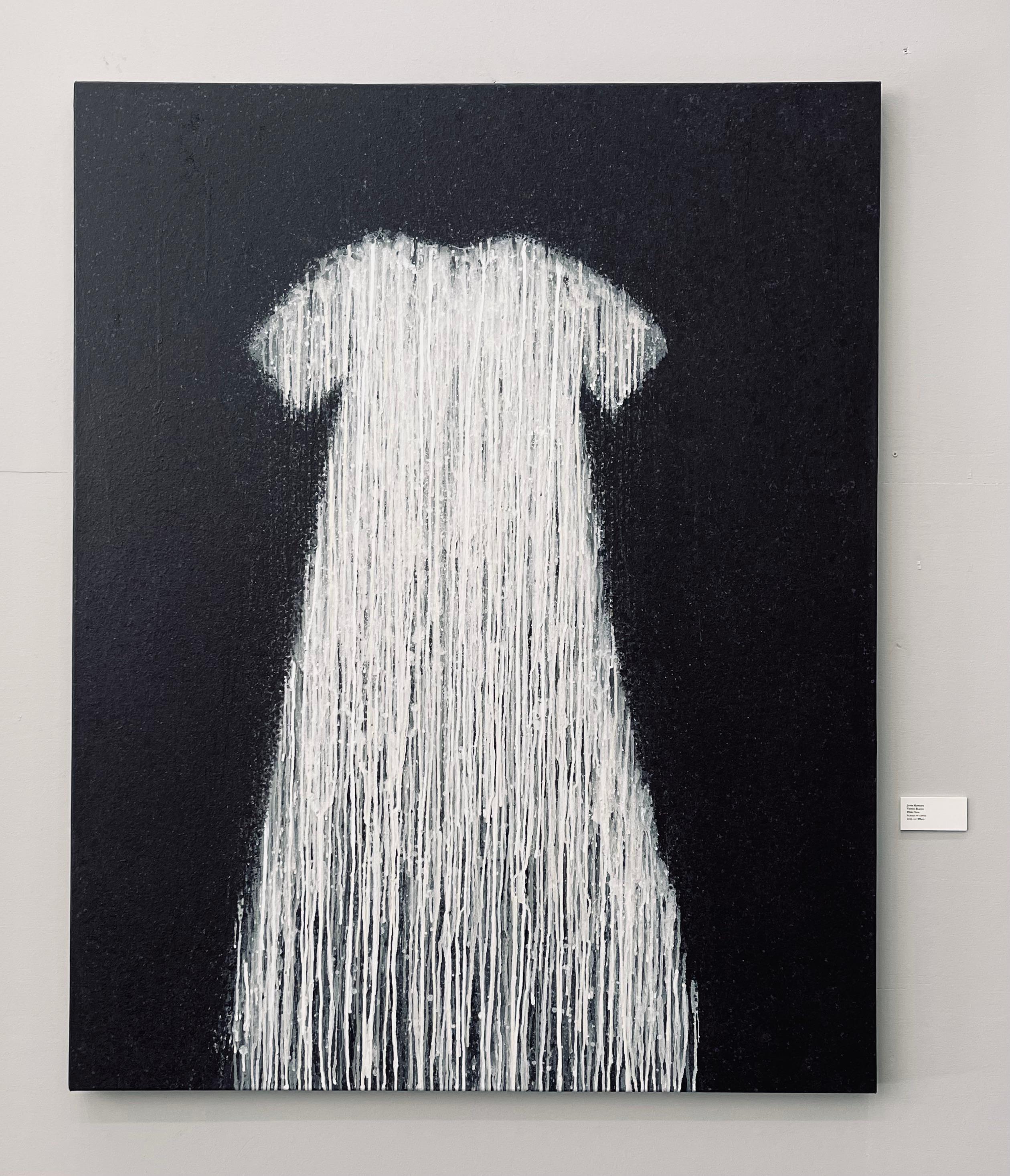 Vestido Blanco (Vestito bianco) - Painting di Javier Manrique