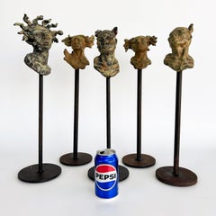 Javier Marin Patinated Bronze Sculptures, Signed Set of 5, Mexico