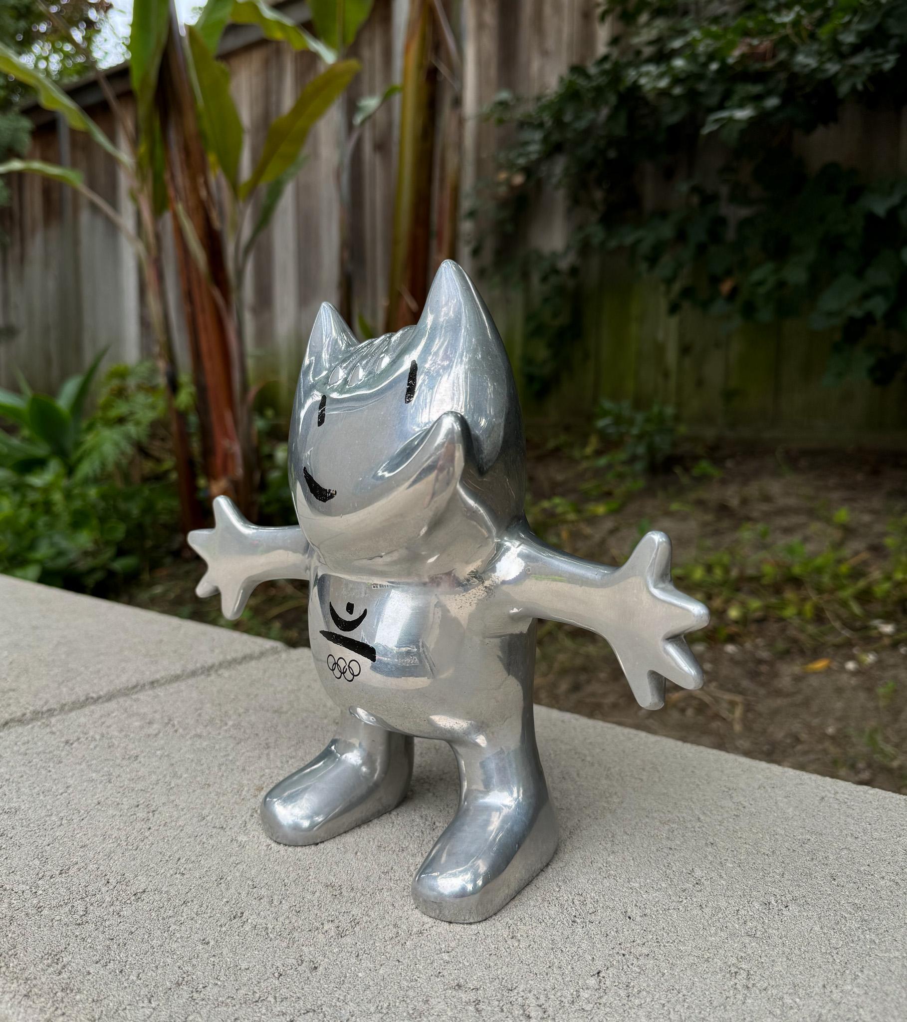 Javier Mariscal 1992 Olympische Spiele Barcelona Aluminium COBI Mascot-Skulptur aus Aluminium im Angebot 5