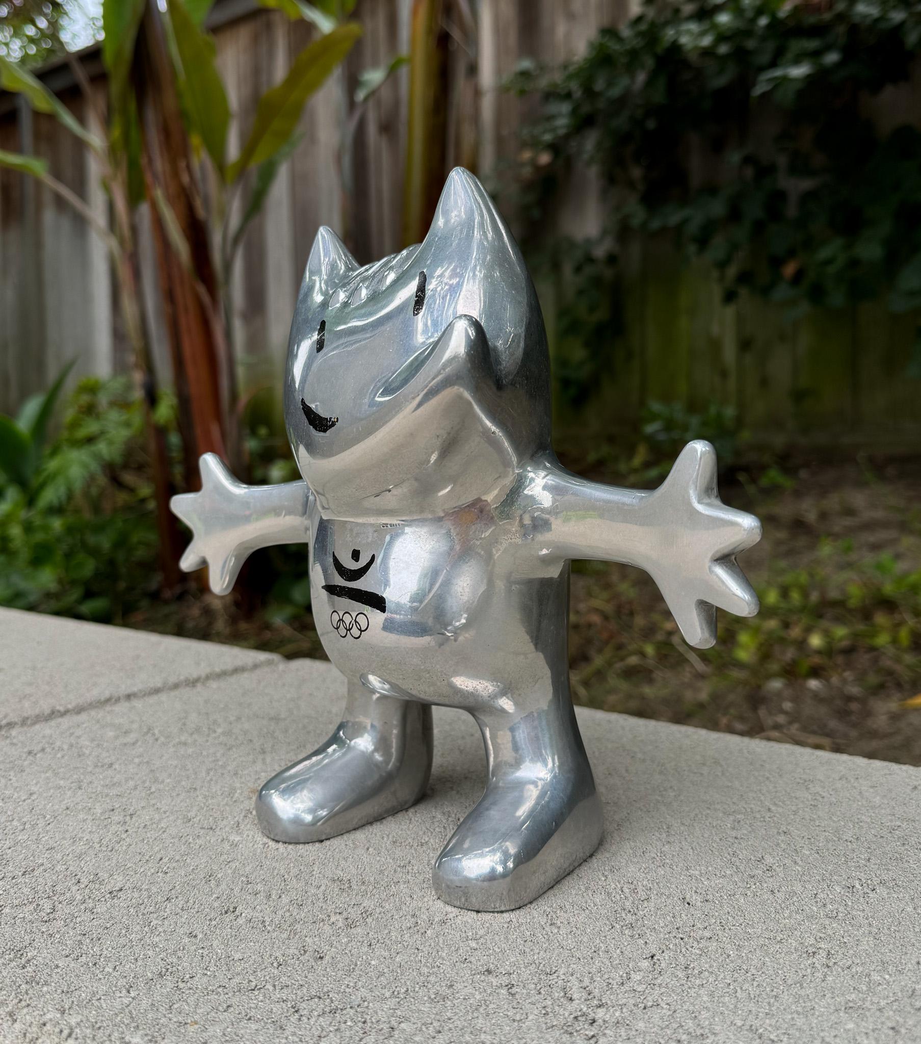 Javier Mariscal 1992 Olympische Spiele Barcelona Aluminium COBI Mascot-Skulptur aus Aluminium im Angebot 6