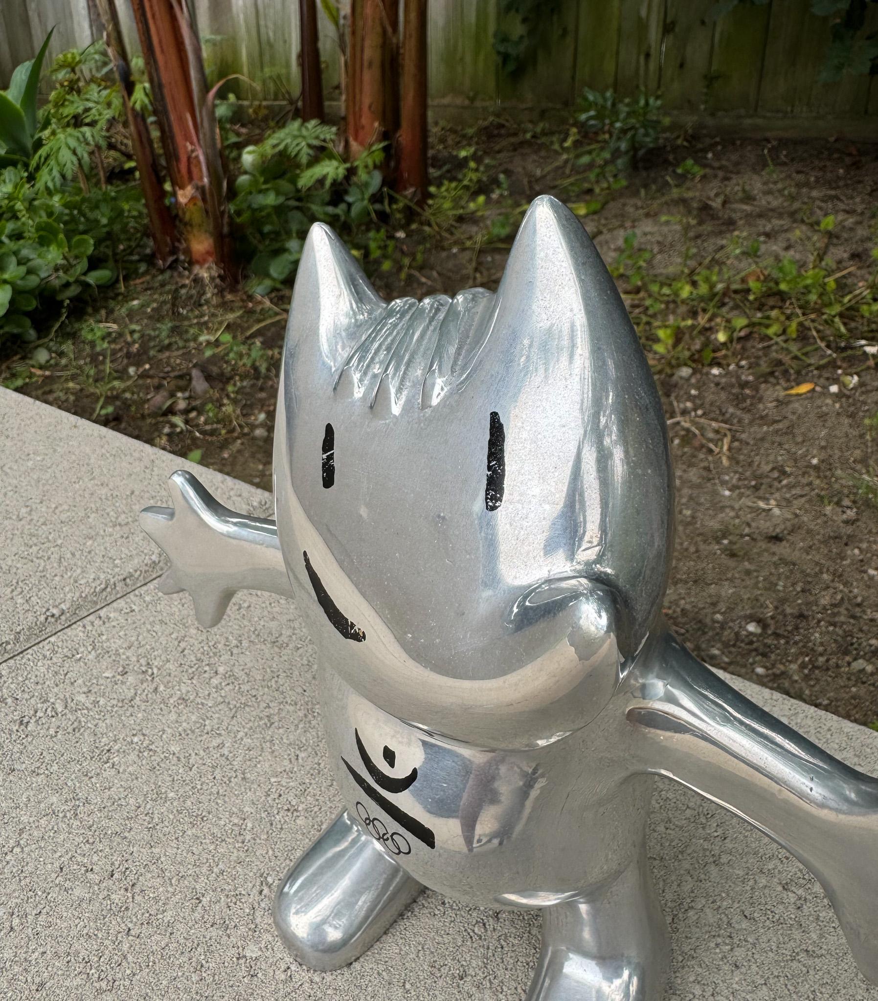 Javier Mariscal 1992 Olympische Spiele Barcelona Aluminium COBI Mascot-Skulptur aus Aluminium (Spanisch) im Angebot