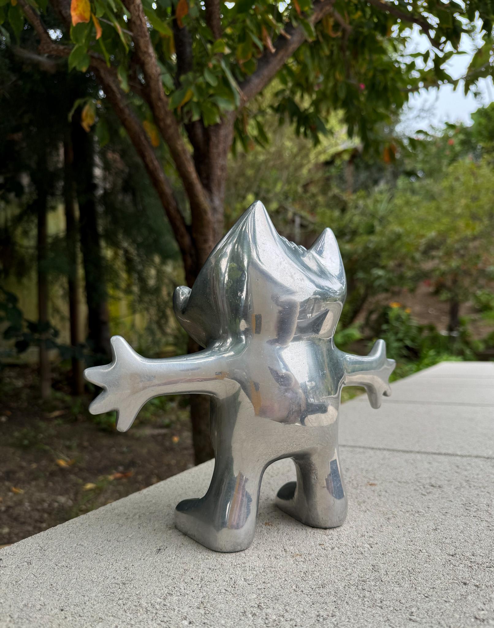 Javier Mariscal 1992 Olympische Spiele Barcelona Aluminium COBI Mascot-Skulptur aus Aluminium im Zustand „Gut“ im Angebot in San Juan Capistrano, CA