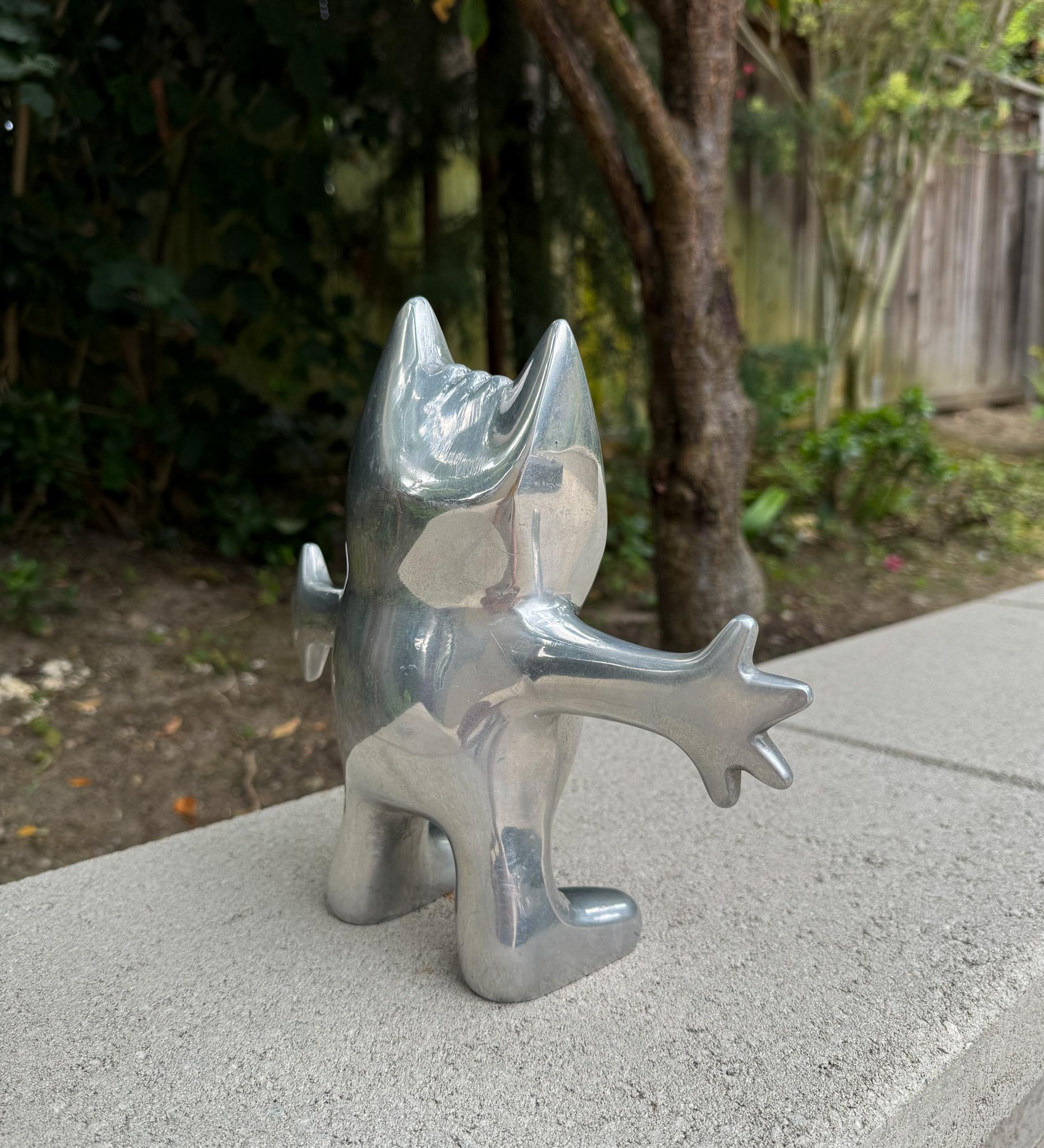 Javier Mariscal 1992 Olympische Spiele Barcelona Aluminium COBI Mascot-Skulptur aus Aluminium (20. Jahrhundert) im Angebot