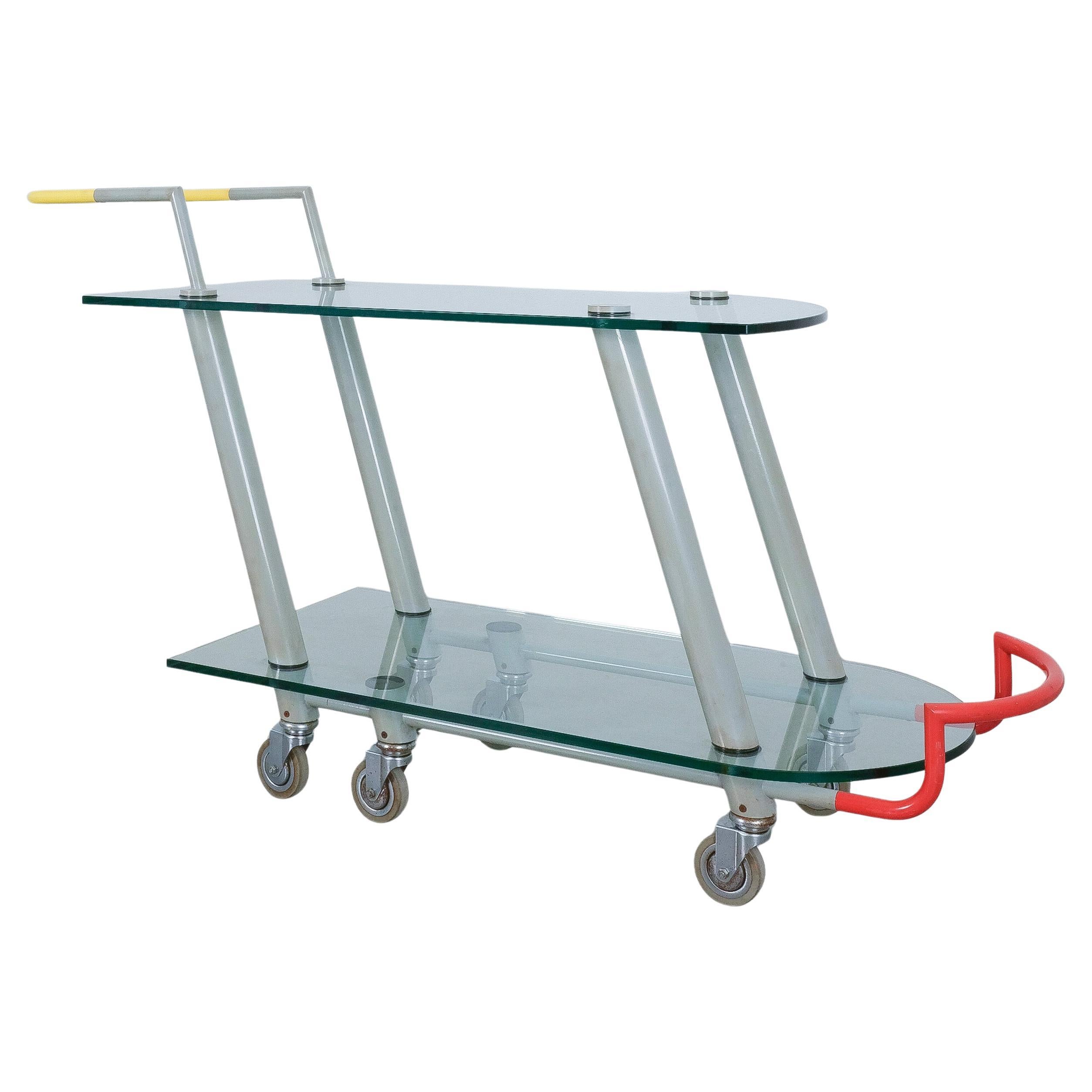 Javier Mariscal Post-Modern Bar Cart Hilton For Memphis , Italy, 1981 For Sale 4