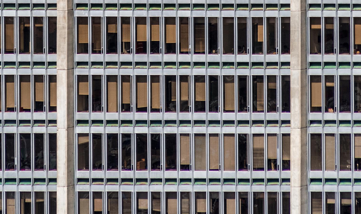 1001 Windows. Abstract architectural  landscape color photograph  - Contemporary Photograph by Javier Rey