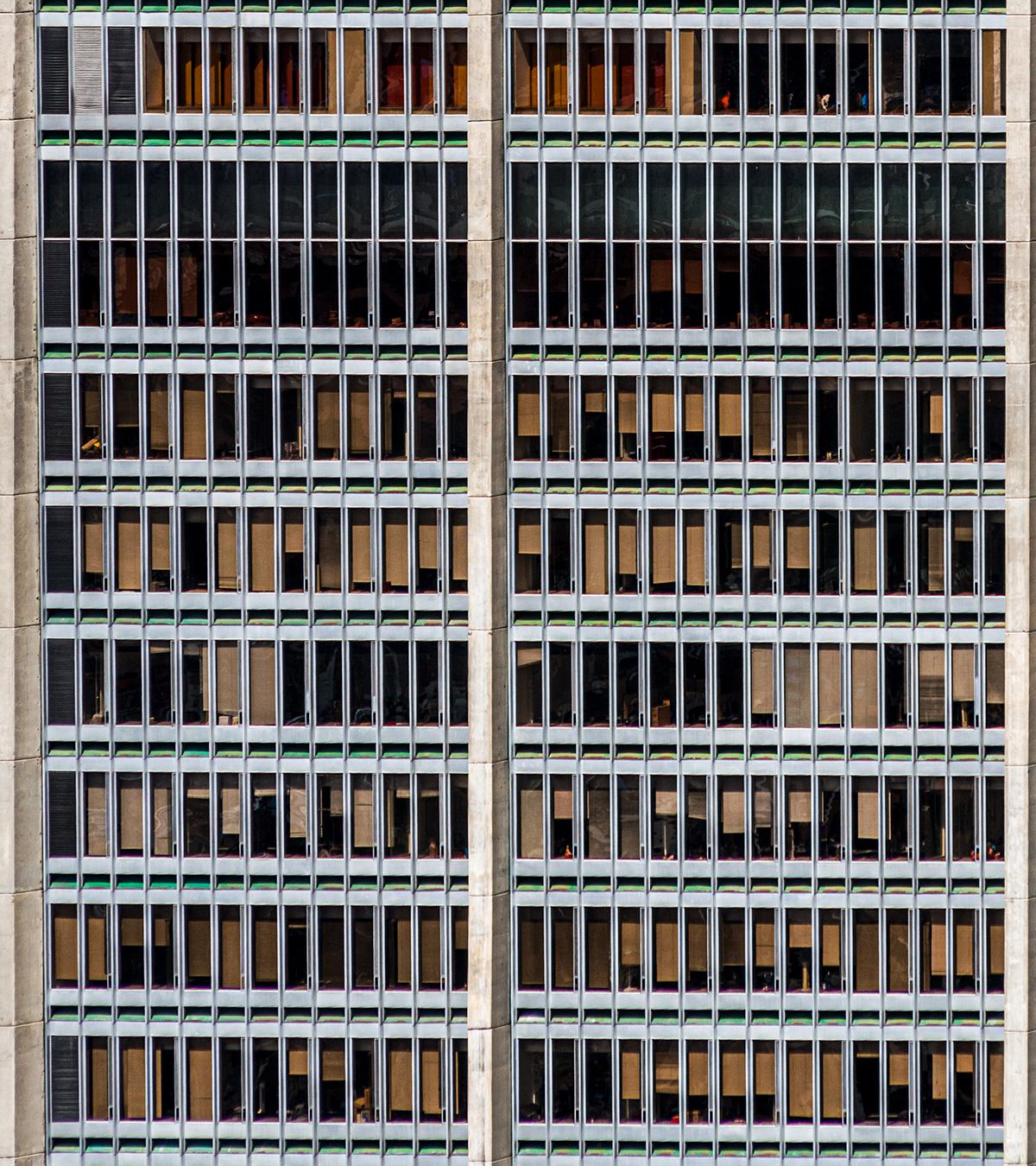 1002 Windows. Abstract architectural  landscape color photograph  - Photograph by Javier Rey