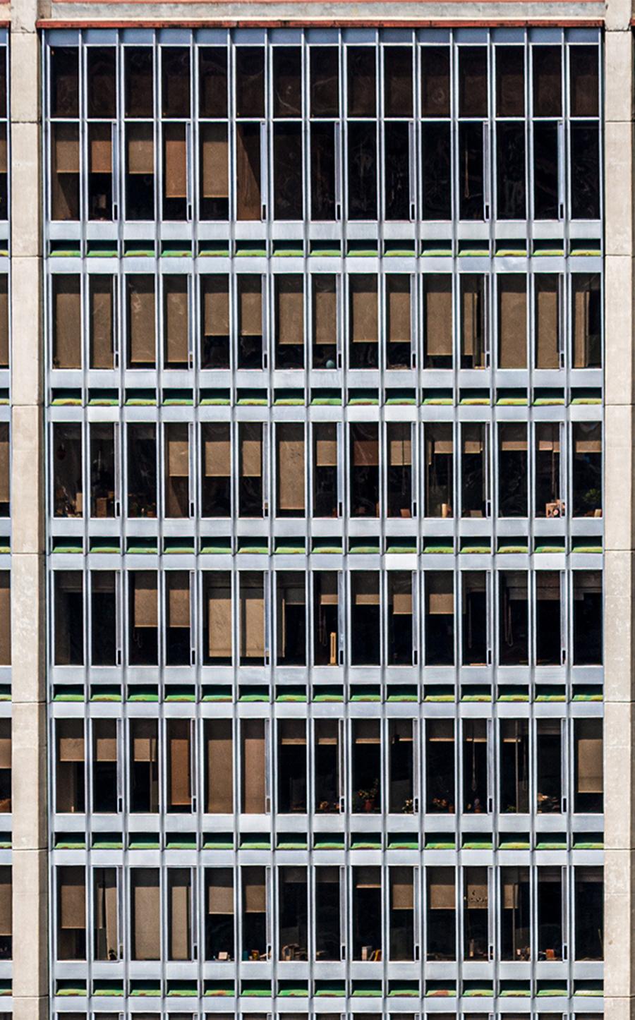 1002 Windows. Abstract architectural  landscape color photograph  - Contemporary Photograph by Javier Rey
