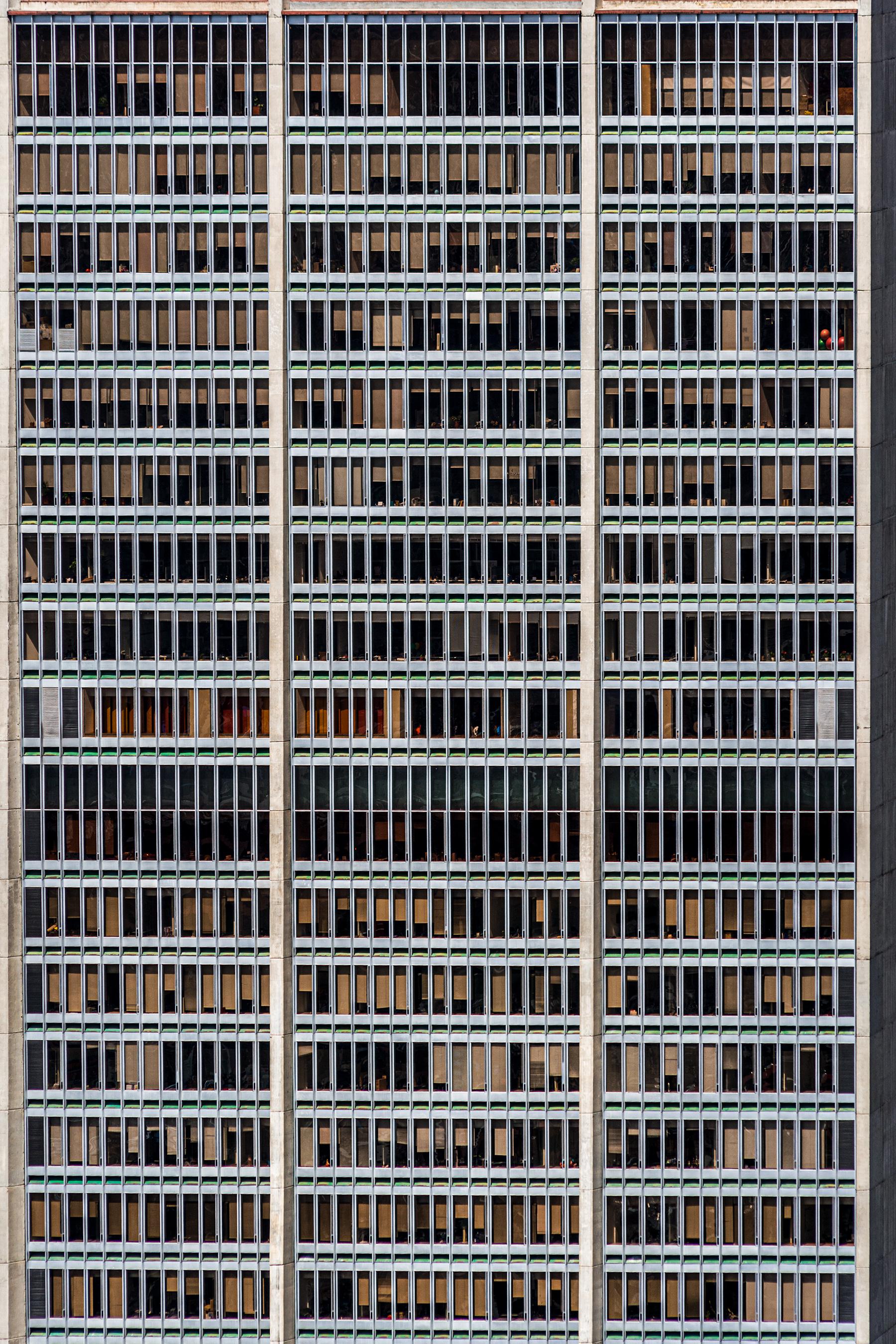 Javier Rey Landscape Photograph - 1002 Windows. Abstract architectural  landscape color photograph 