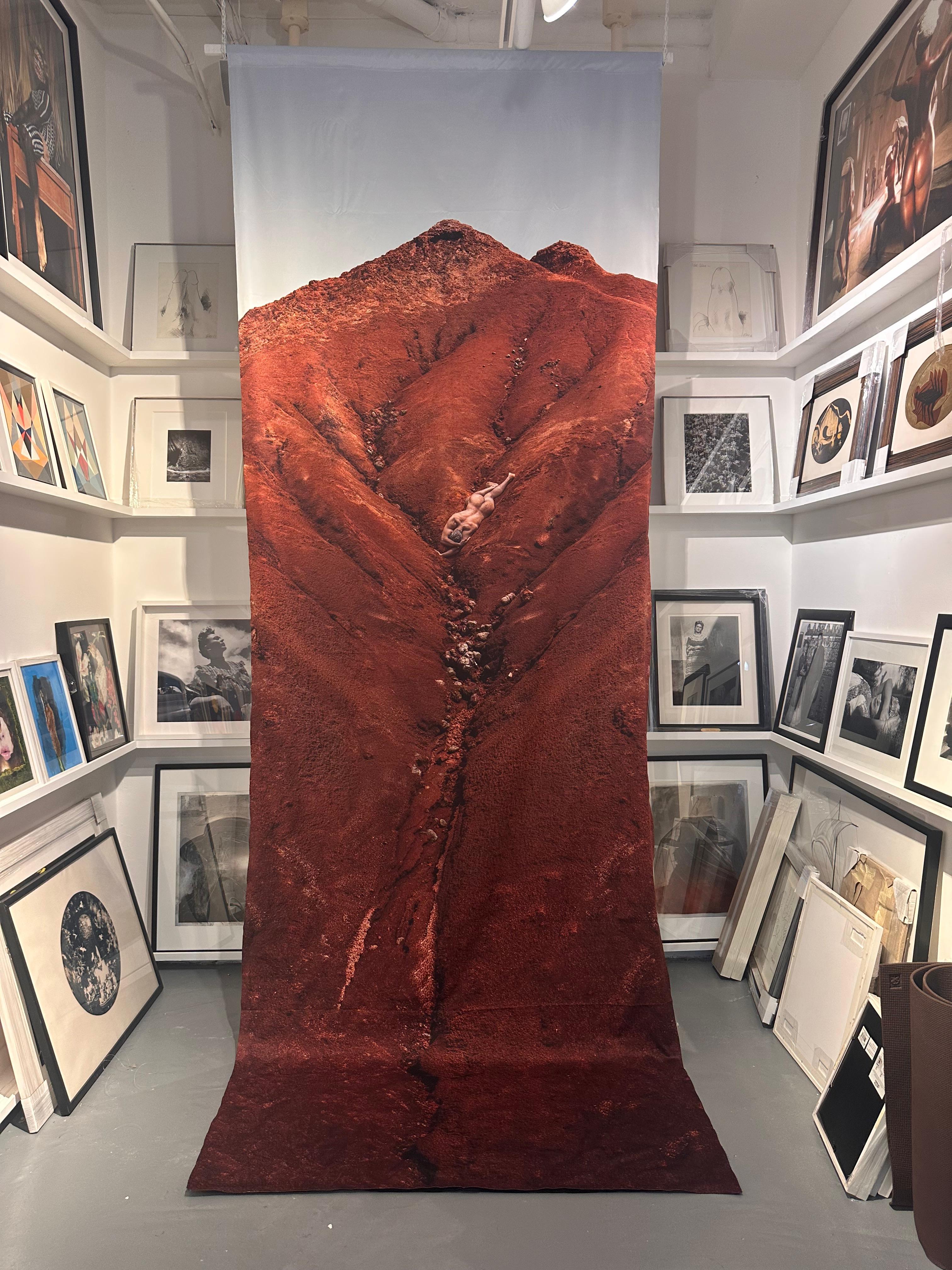 Engullimiento 777. Desnudo en un paisaje. Sublimación sobre textil en venta 1