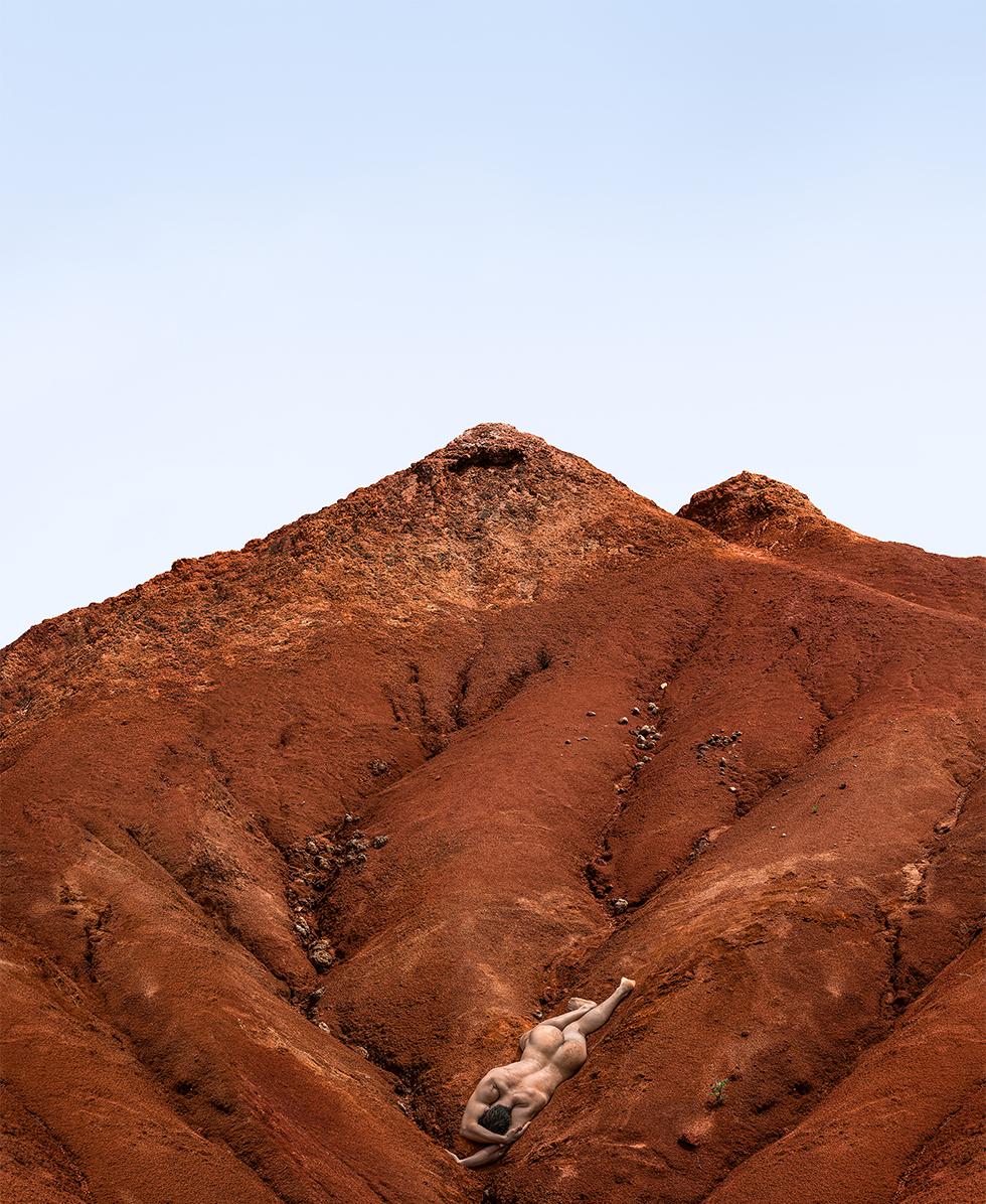 Engulfment, Mosquera 1. Nude in a landscape color photograph - Photograph by Javier Rey