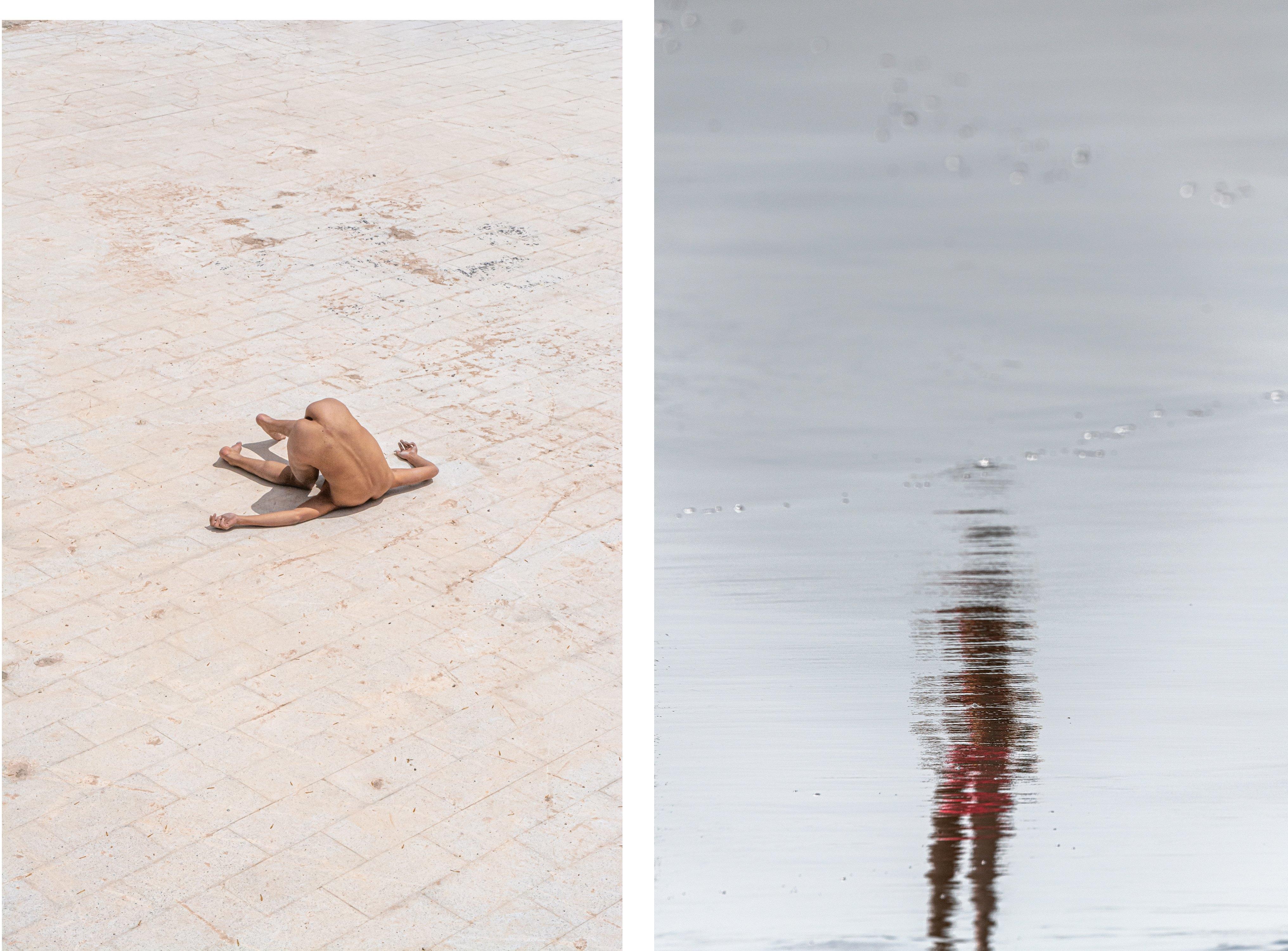 Engulfment, Nacional 7 et I am fleeting #1 Diptyque. Photographie abstraite de nu