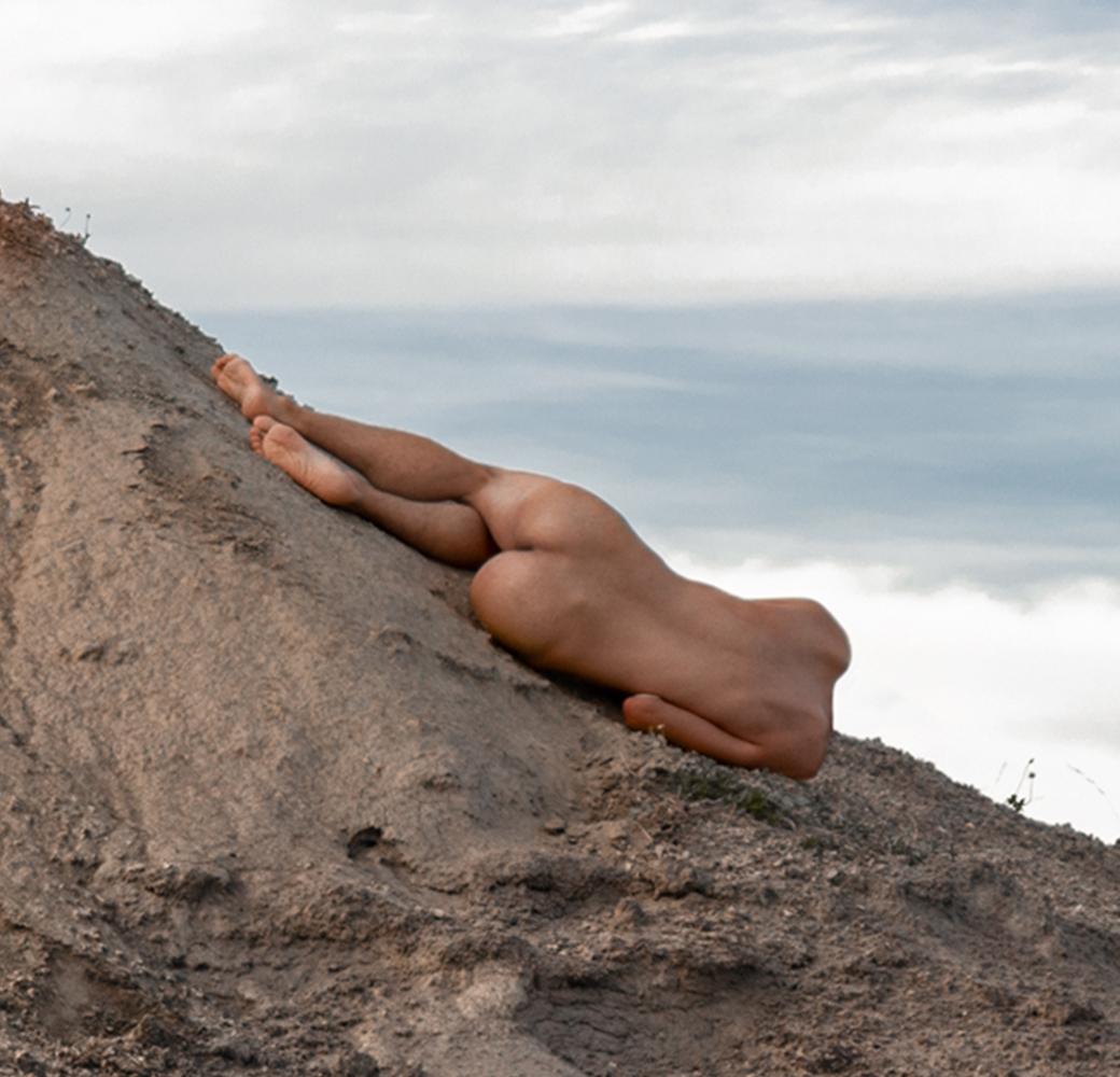 Engulfment, Tatacoa 3.   Nude in a landscape color photo. - Photograph by Javier Rey