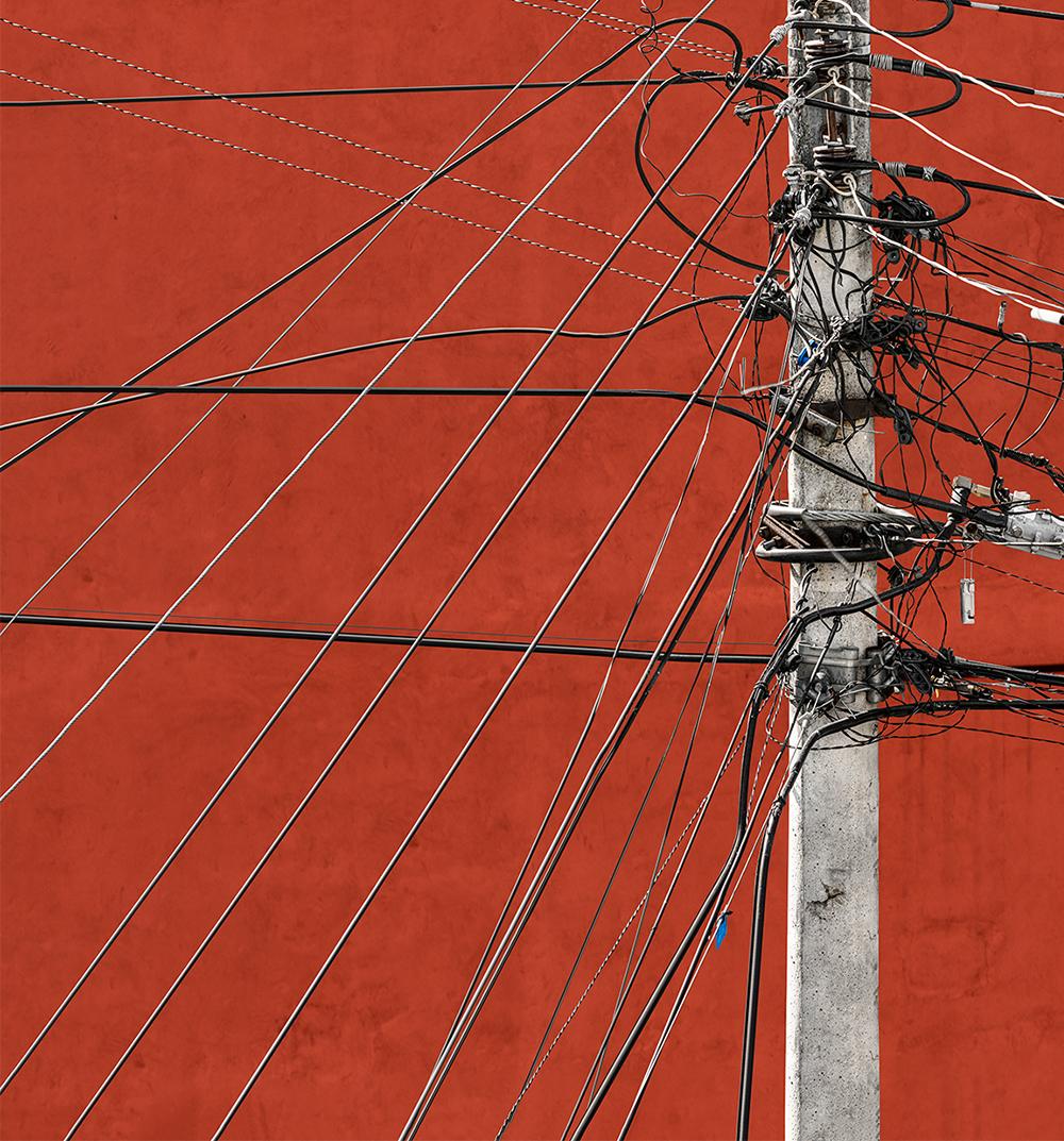 Entrelazar 202. photographie abstraite en couleur  De la série Entrelazar - Gris Color Photograph par Javier Rey