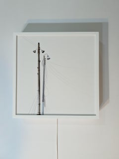 Entrelazar 5. Backlit film in lightbox. Abstract wall Sculpture